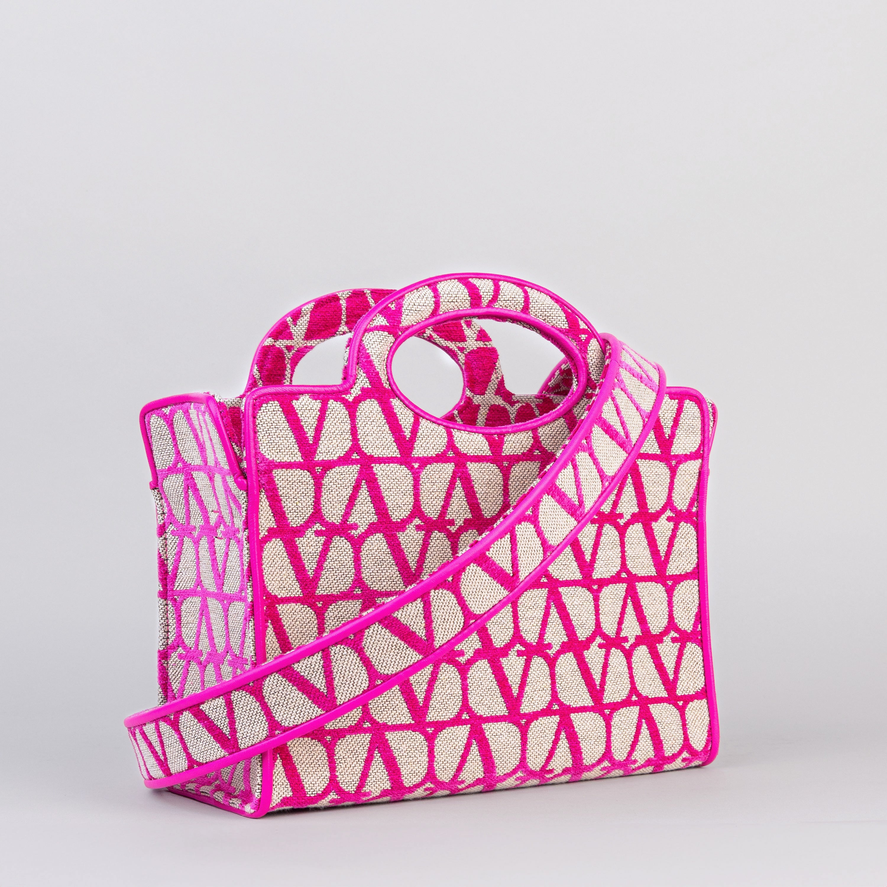 Cartera Beige Valentino Rosa Medium Iconographe