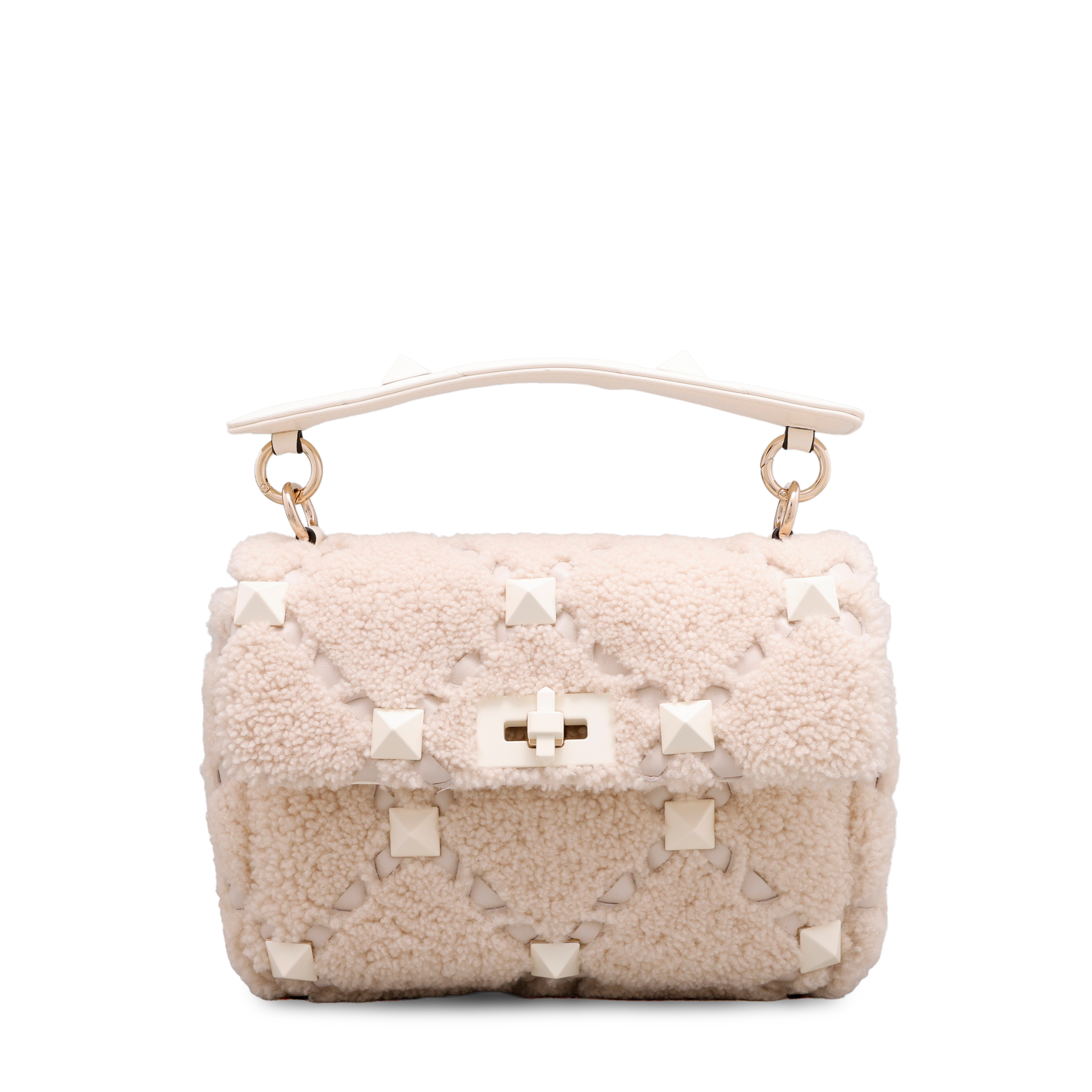 Cartera Beige Valentino Roman Stud