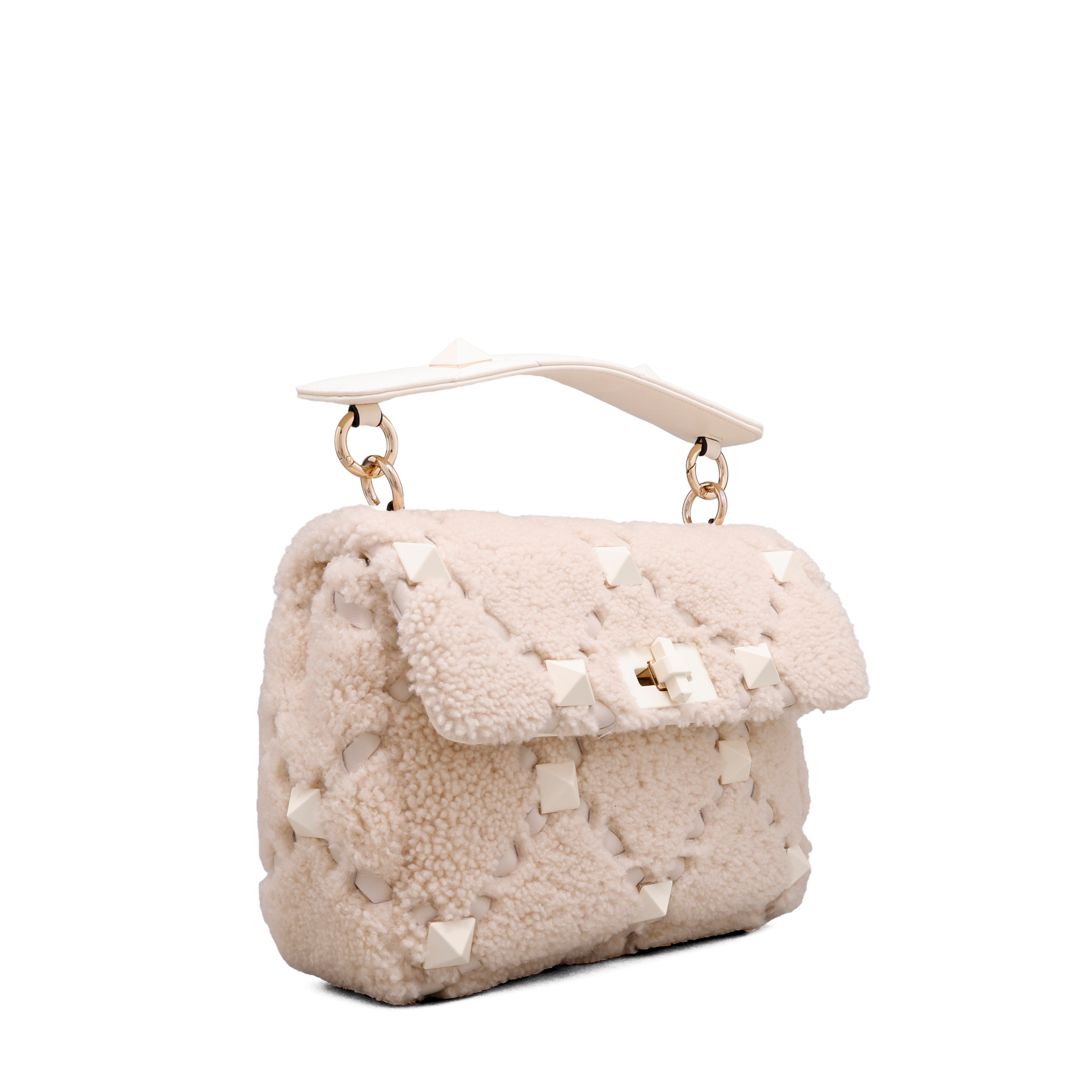 Cartera Beige Valentino Roman Stud