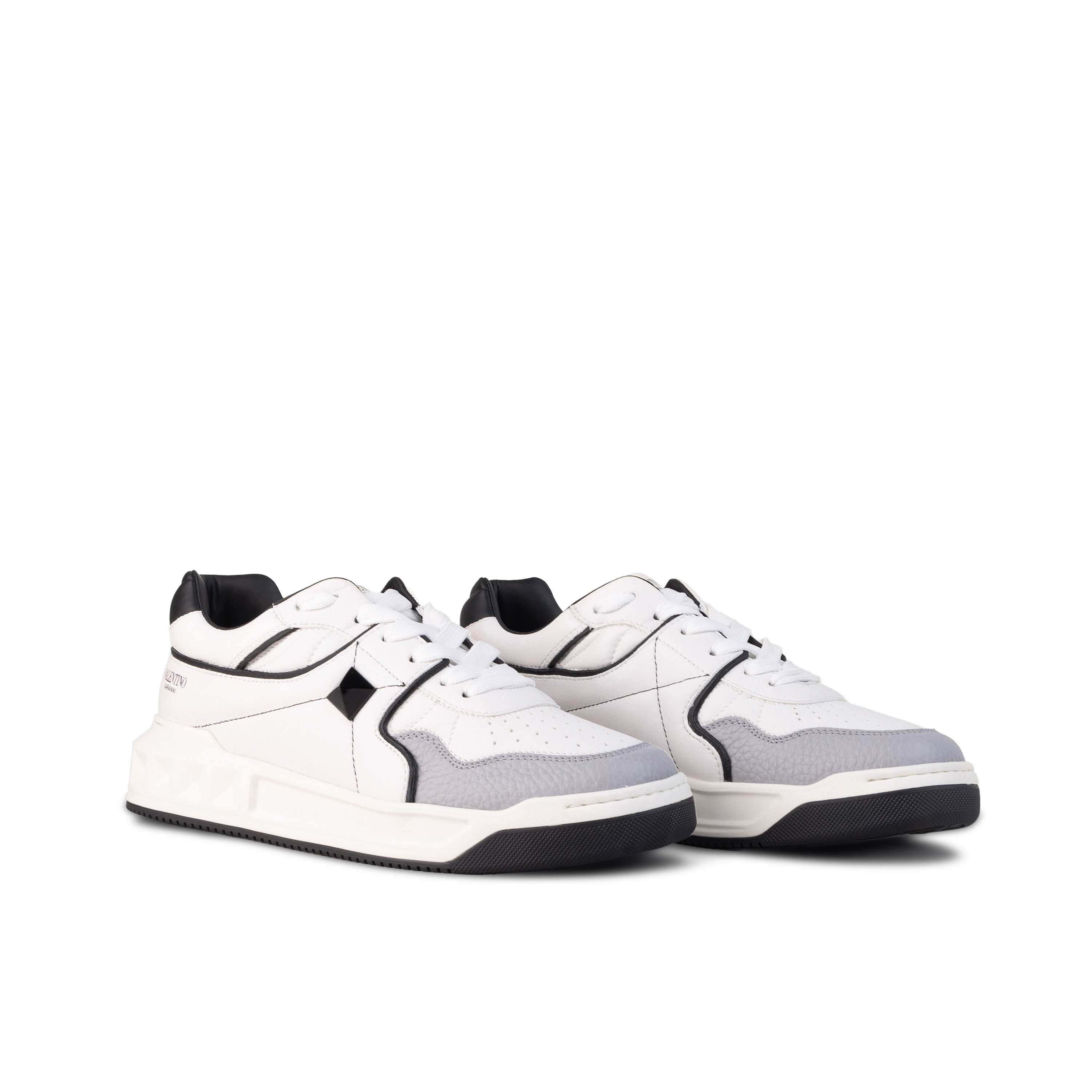 Sneakers Blanco Valentino Gris Roman Stud
