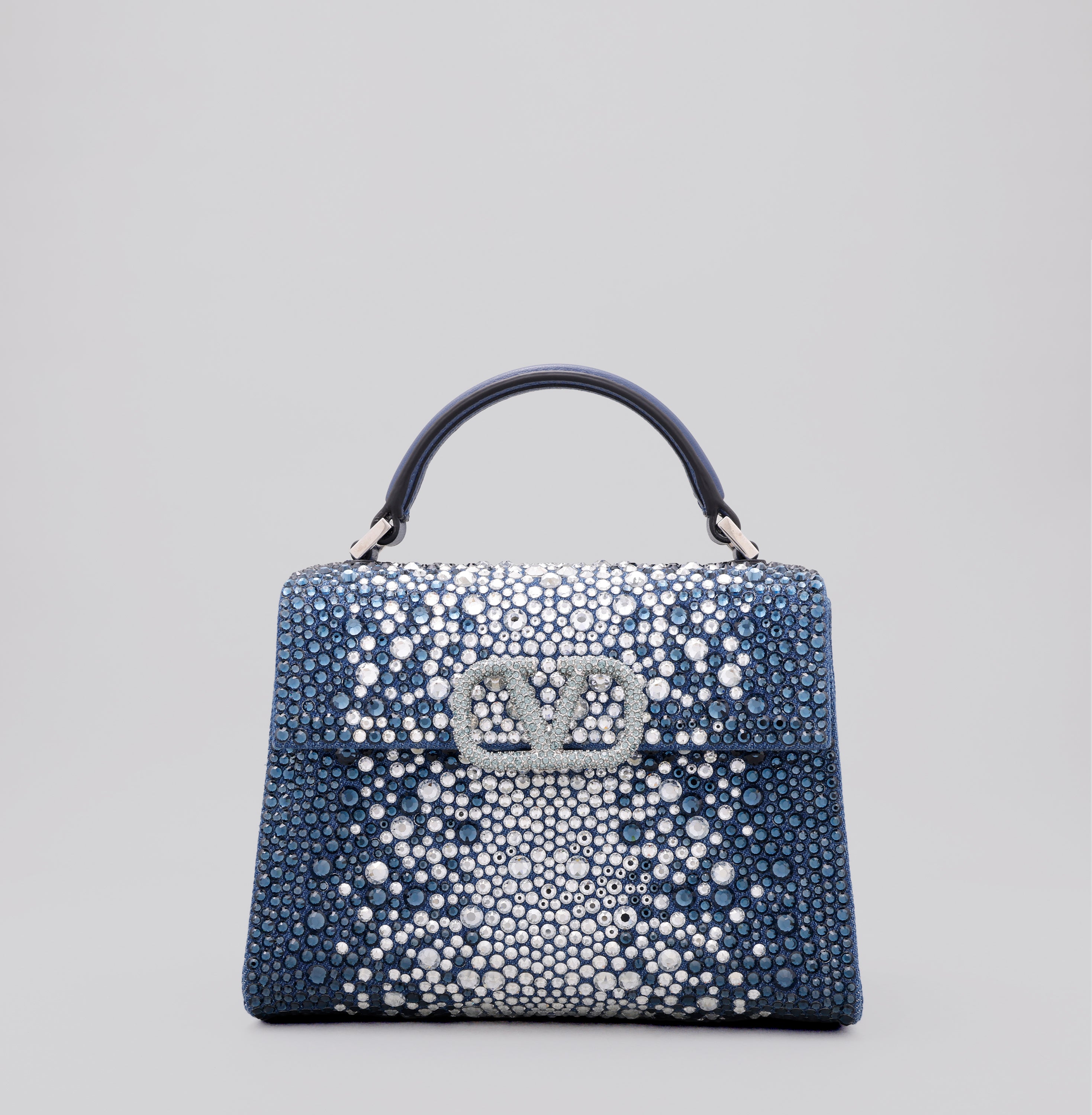 Cartera Azul Valentino Vsling Rhinestone