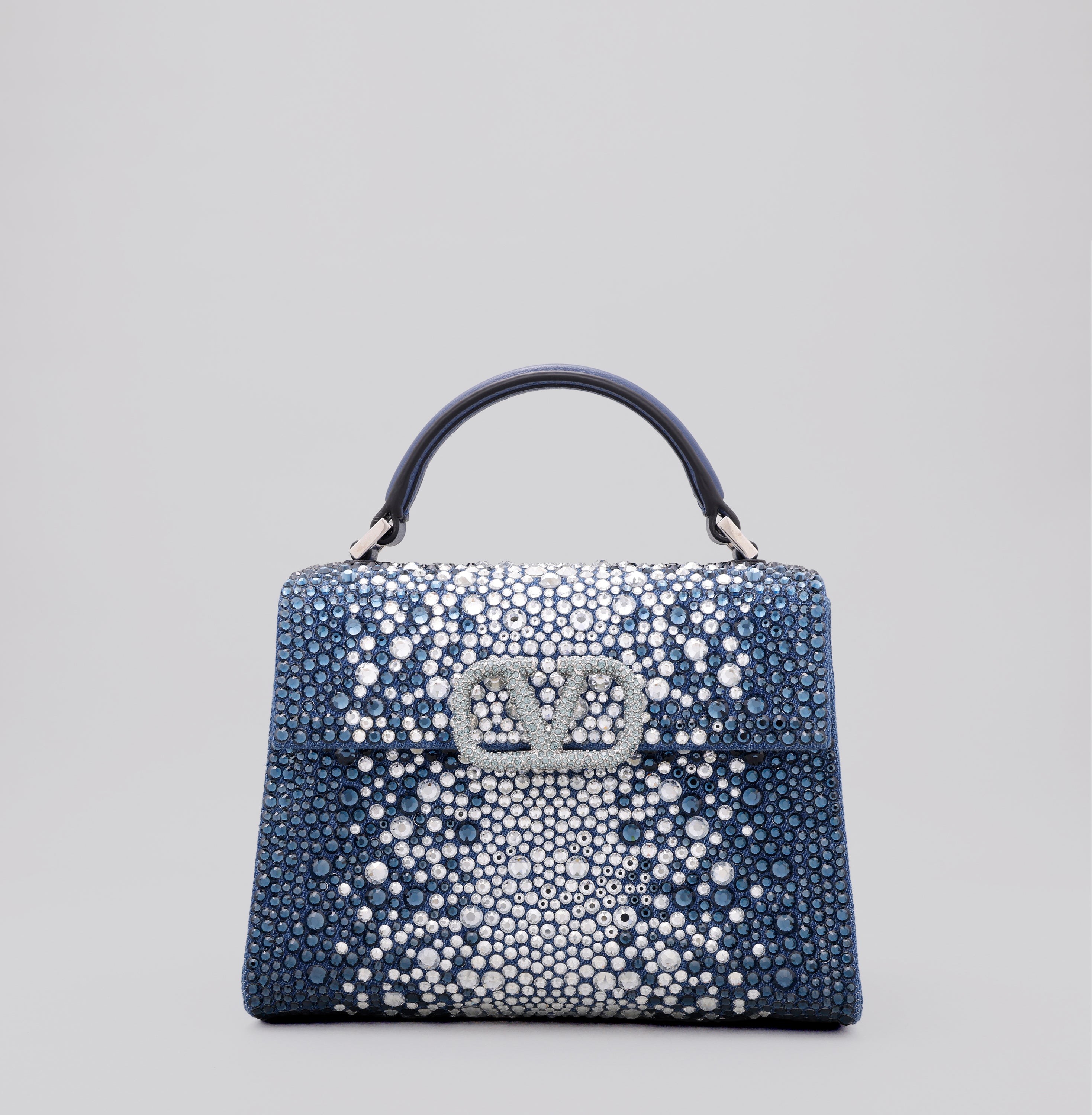 Cartera Azul Valentino Vsling Rhinestone