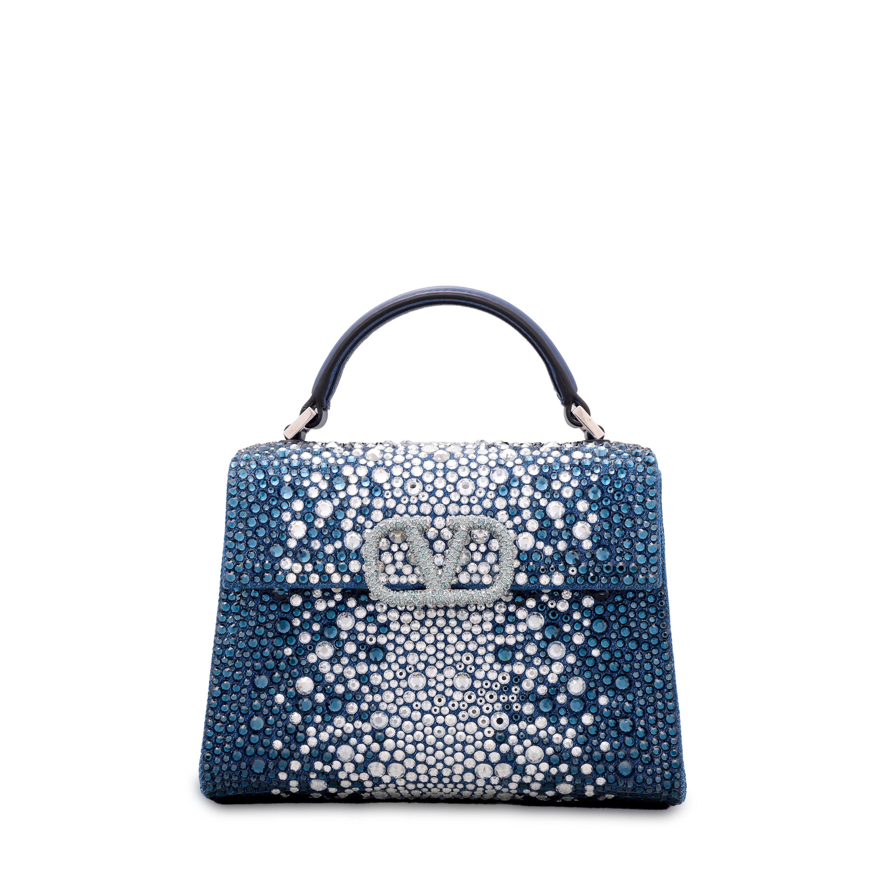 Cartera Azul Valentino Vsling Rhinestone