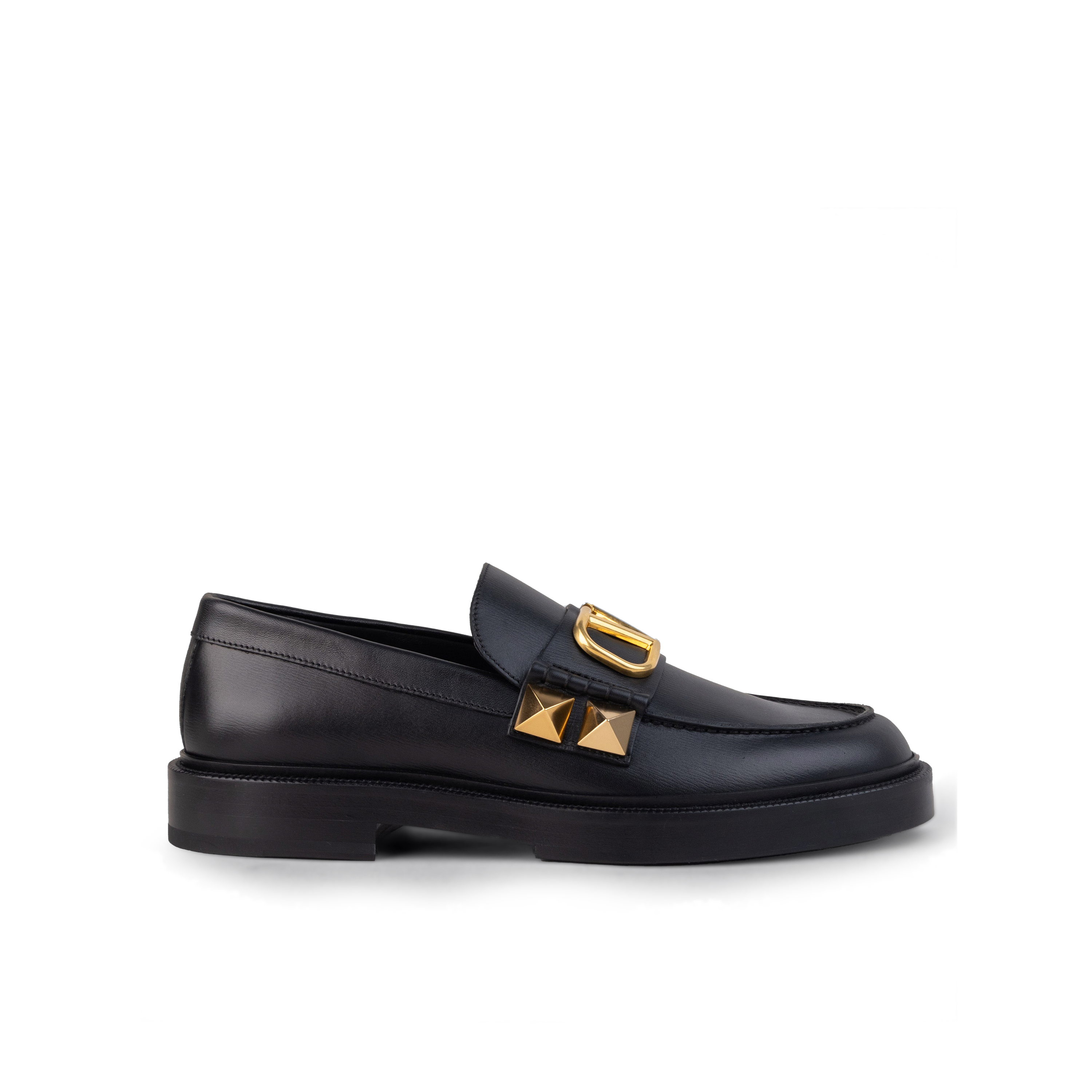 Mocasines Negro Valentino Gold Vlogo