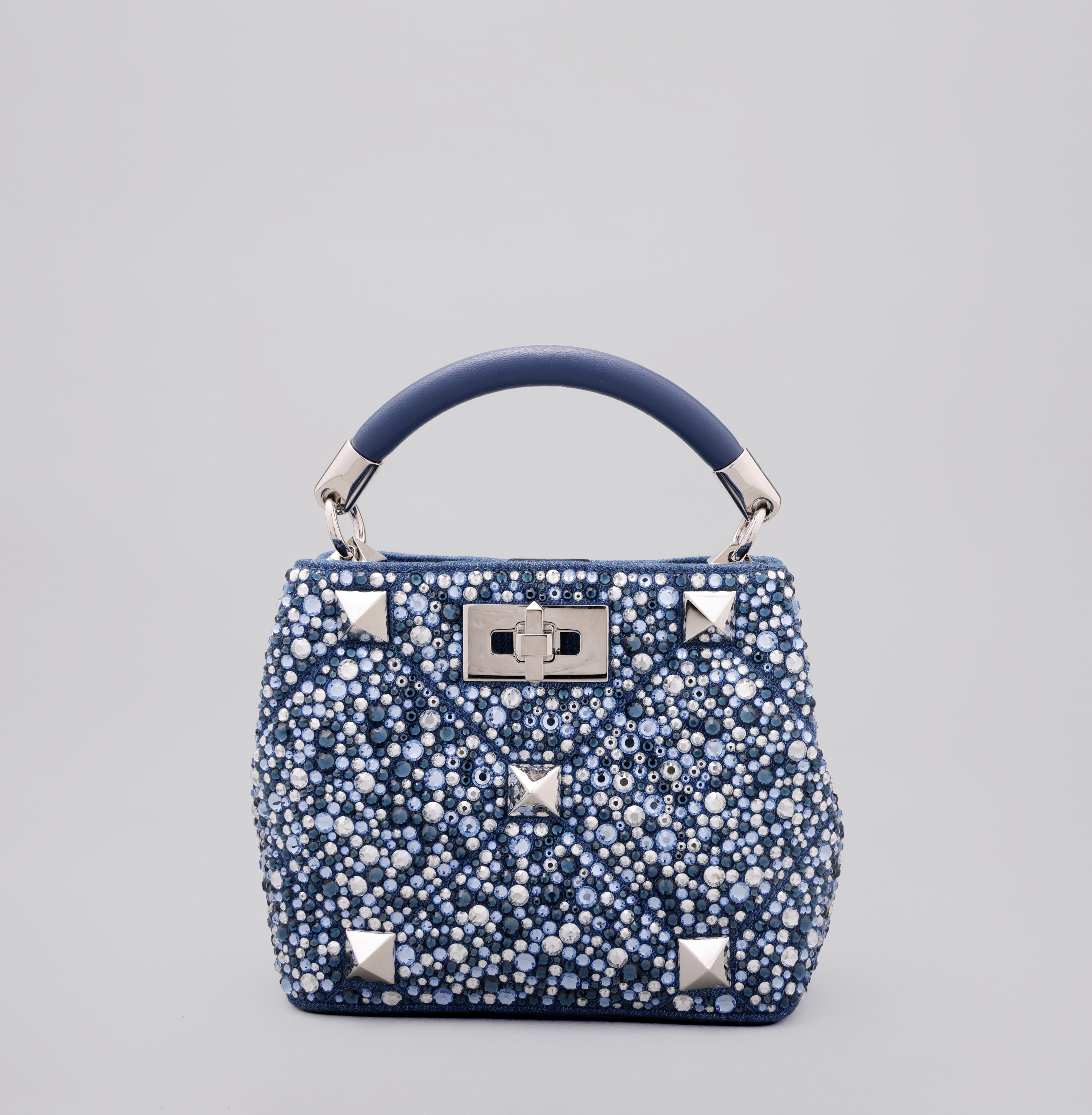 Cartera Azul Valentino Roman Stud Tote