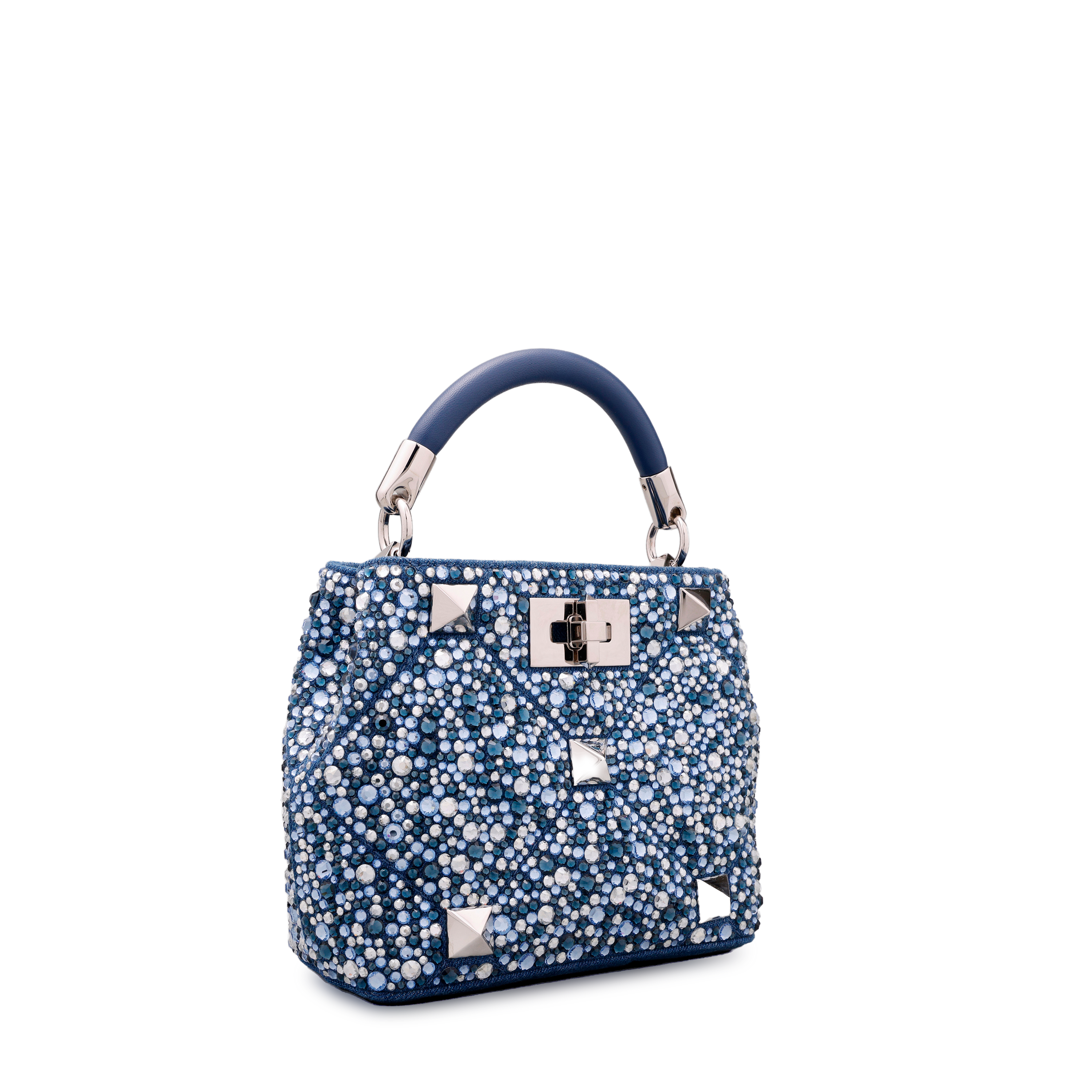 Cartera Azul Valentino Roman Stud Tote