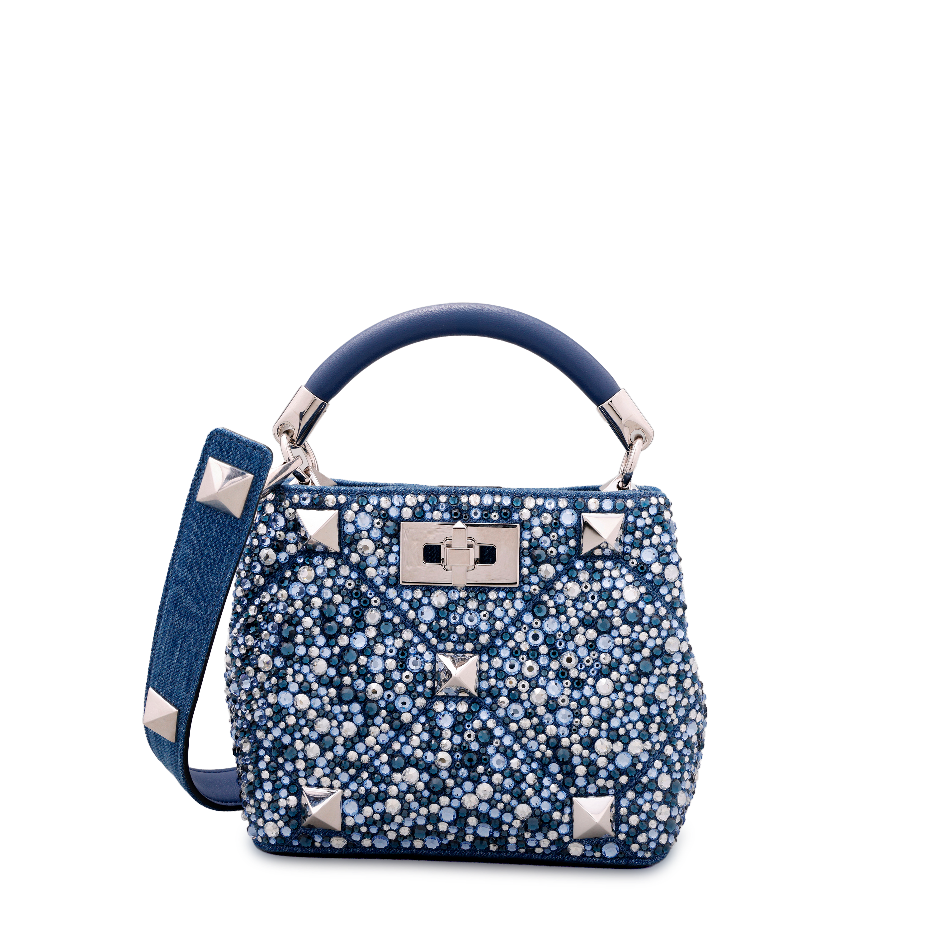 Cartera Azul Valentino Roman Stud Tote