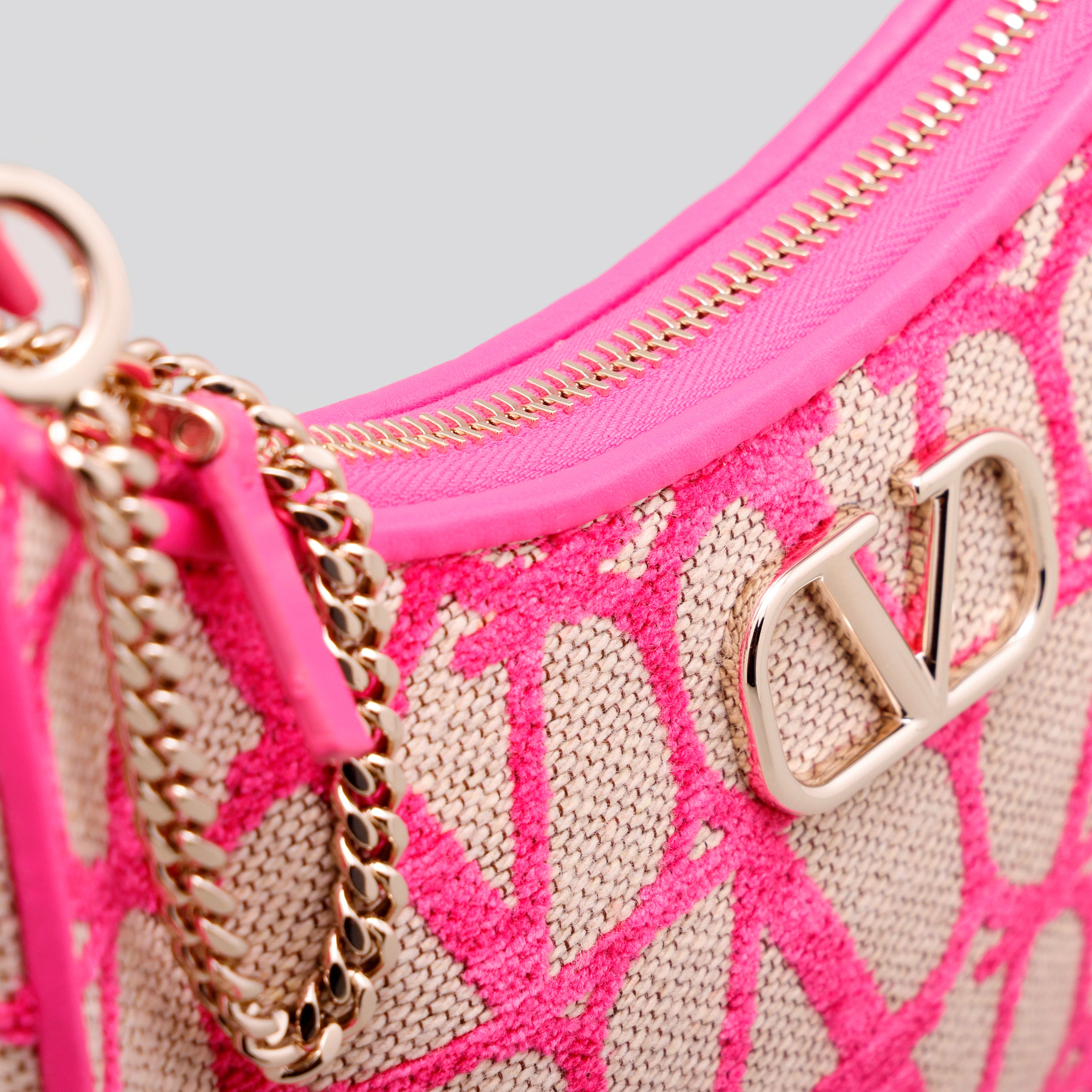 Cartera Rosada Valentino Vlogo Signature