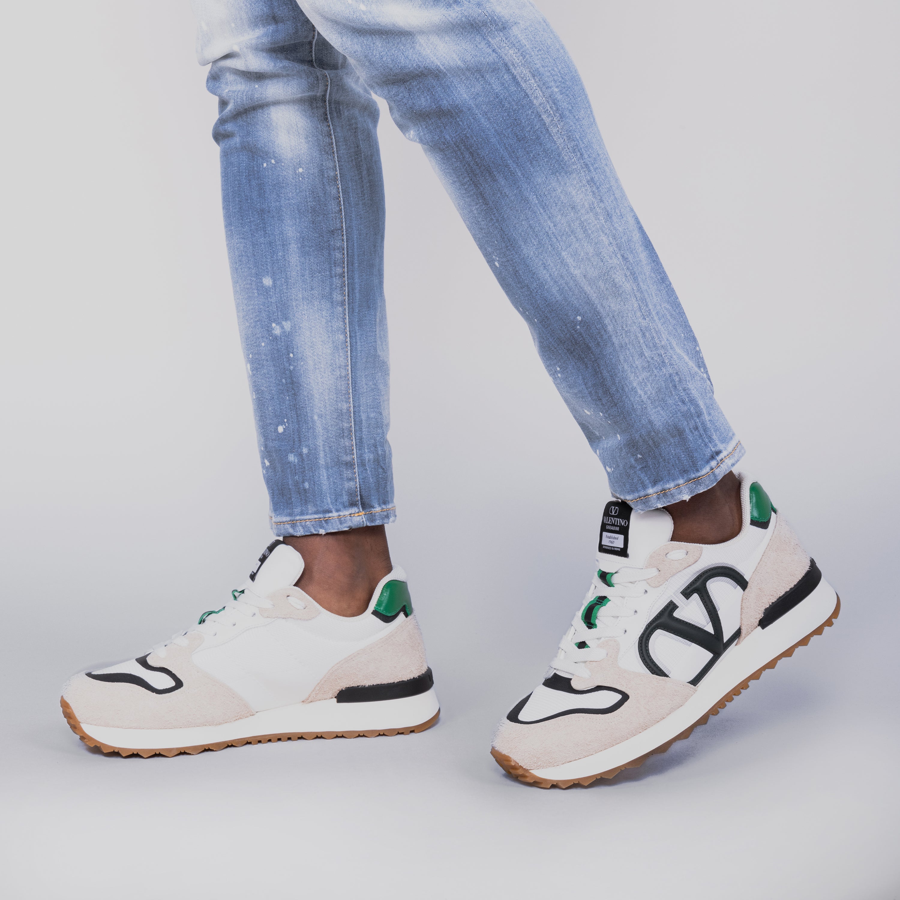 Sneakers Blanco Valentino Green Vlogo Pace