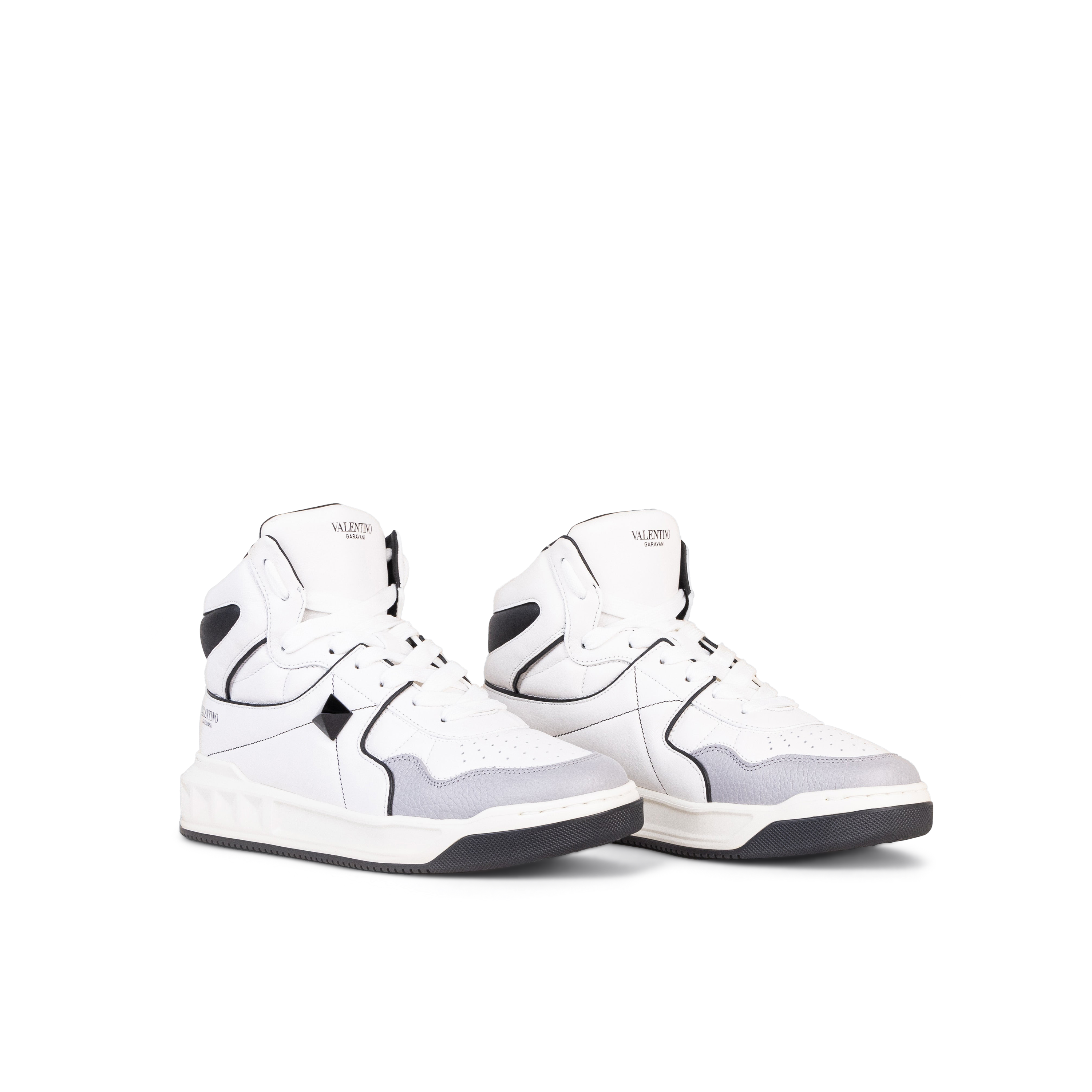 Sneakers High Top Blanco Valentino Rockstud