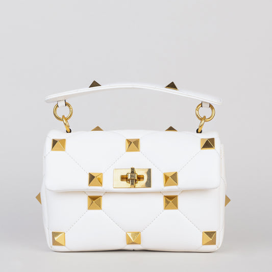 Cartera Blanca Valentino Roman Stud Bag