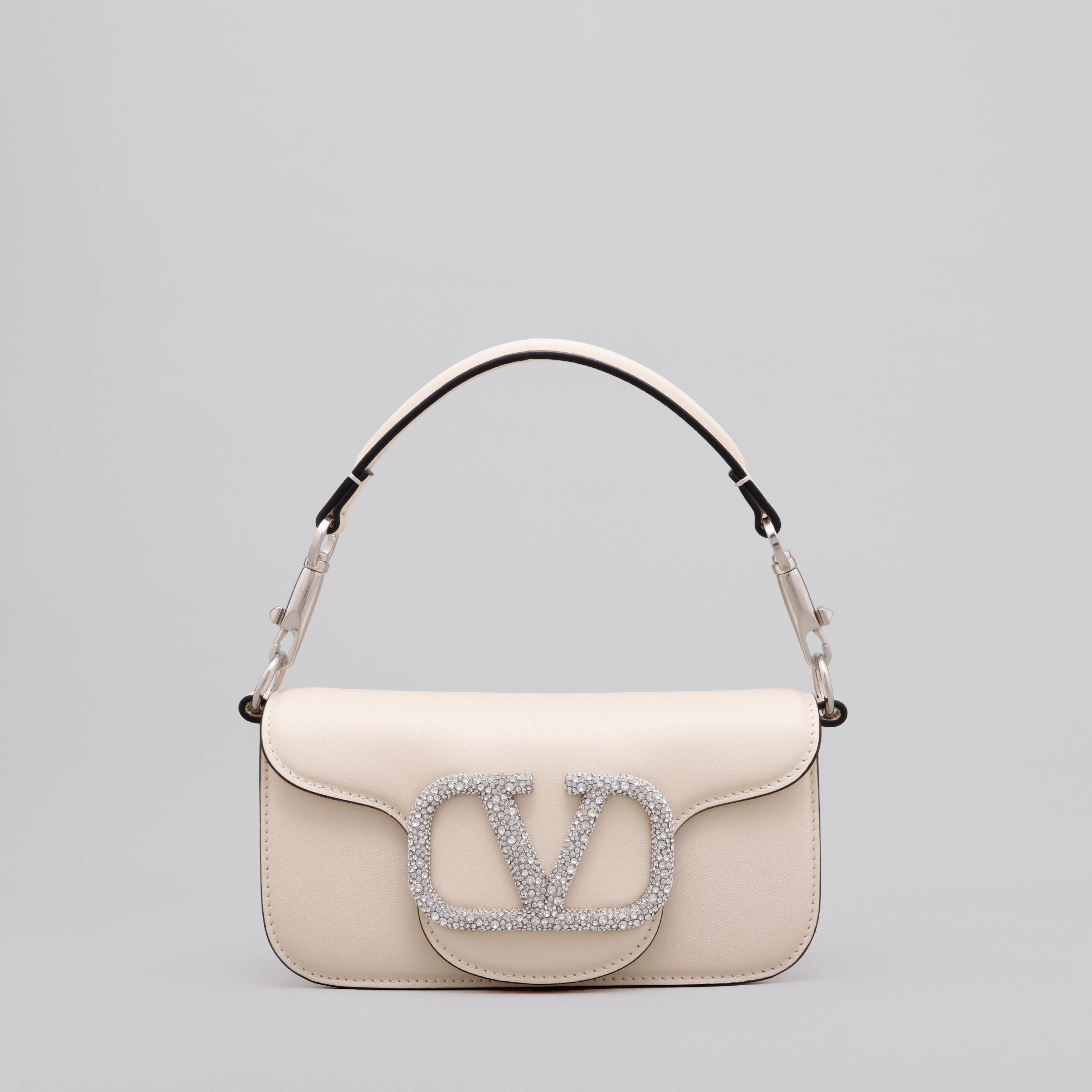 Cartera Blanca Valentino Vlogo Crystal