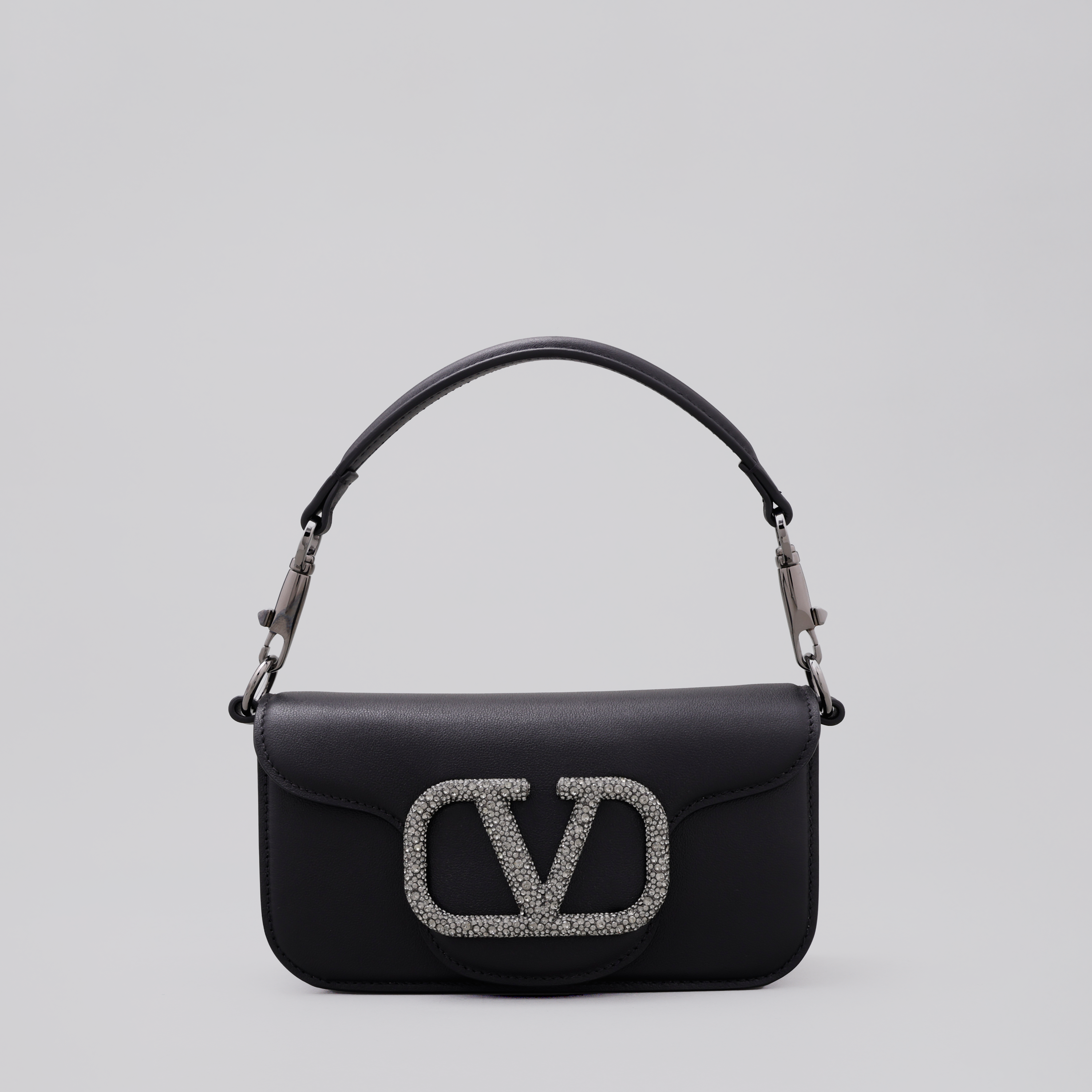 Cartera Negra Valentino Vlogo Crystal