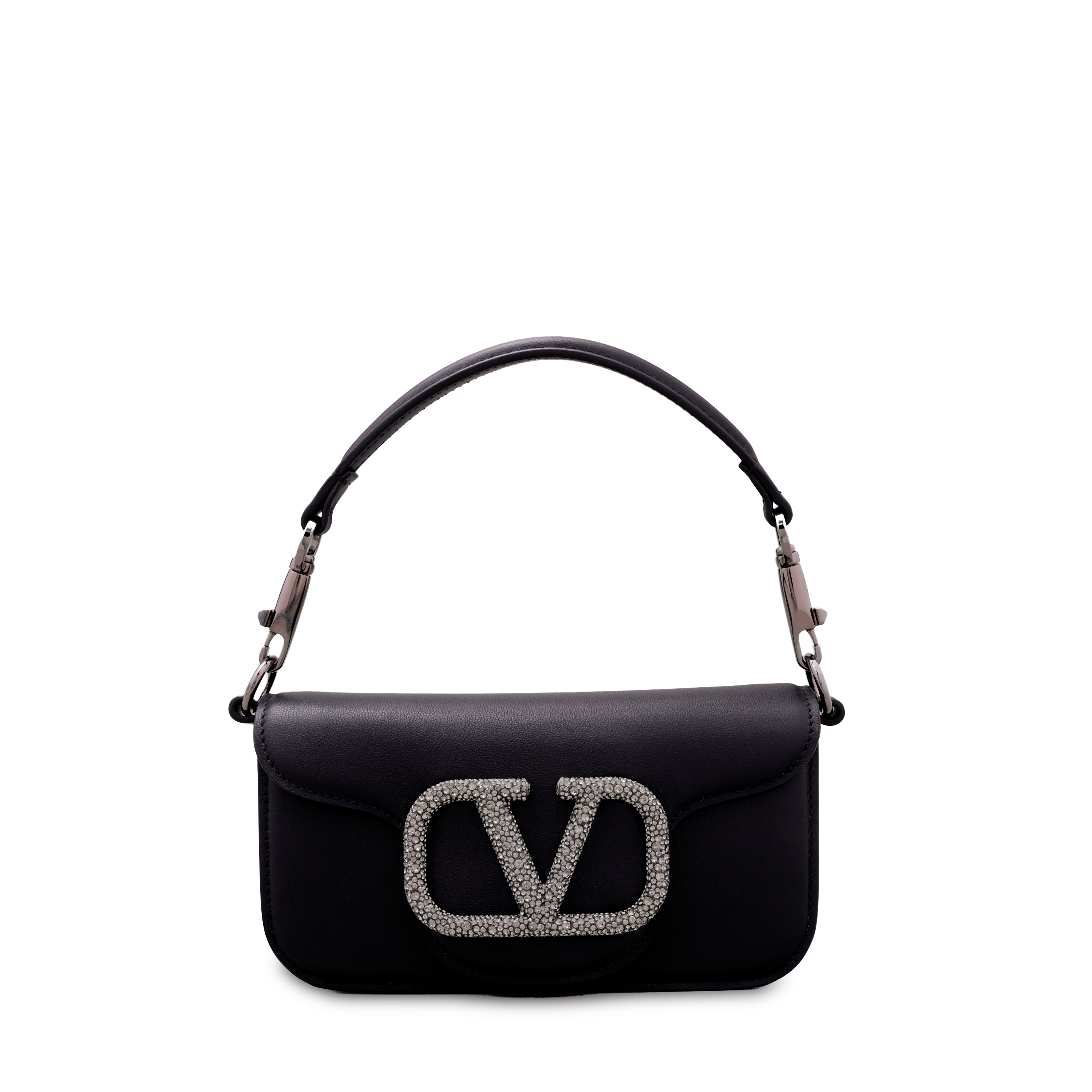Cartera Negra Valentino Vlogo Crystal