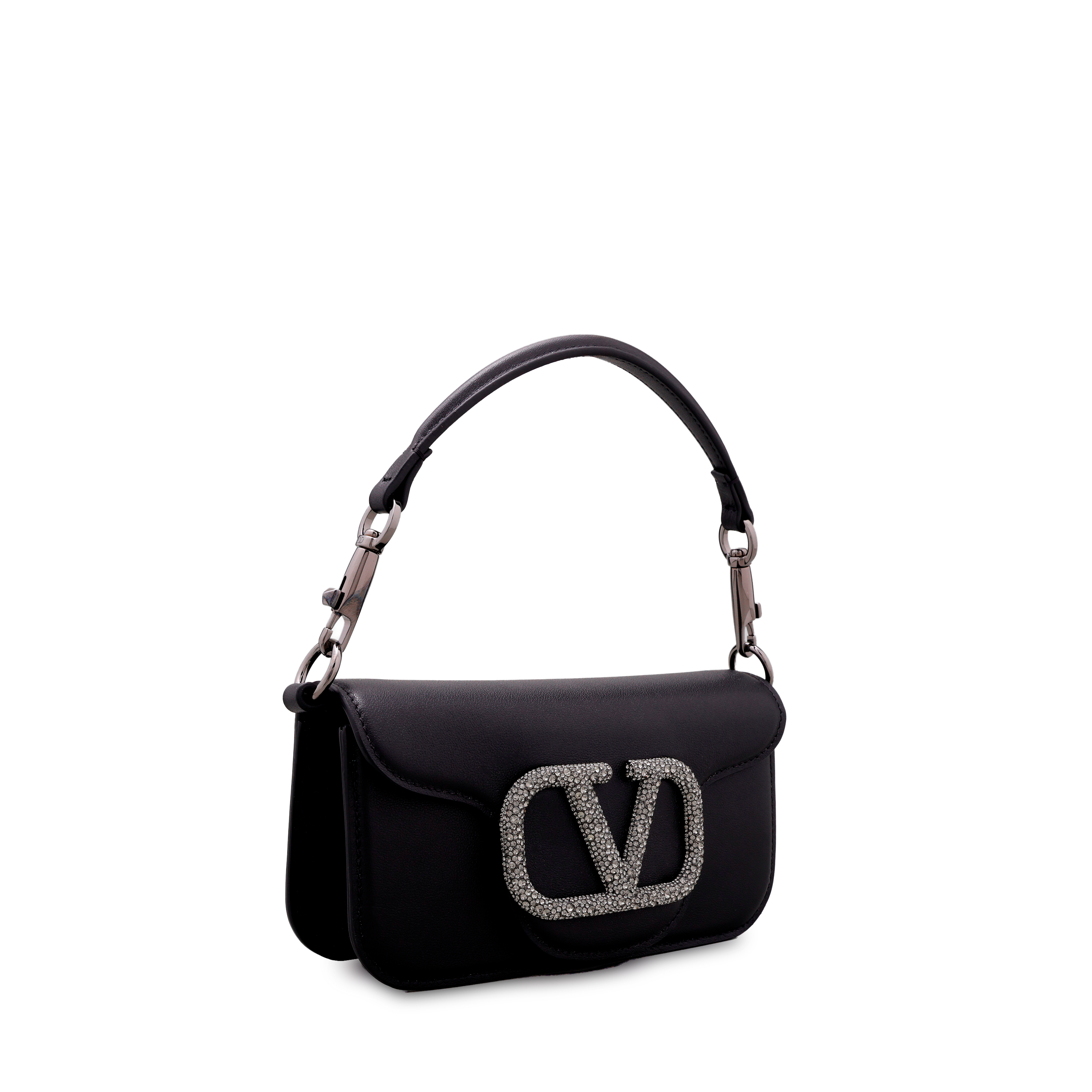 Cartera Negra Valentino Vlogo Crystal