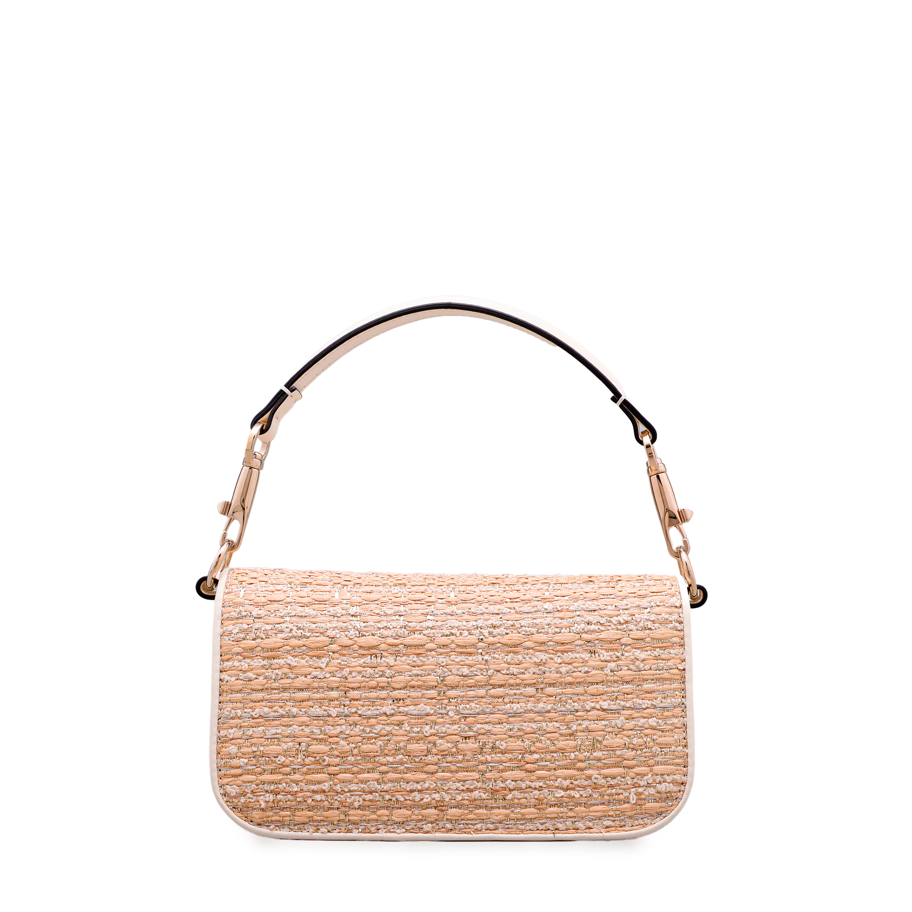 Cartera Beige Valentino Vlogo Loco Tweed