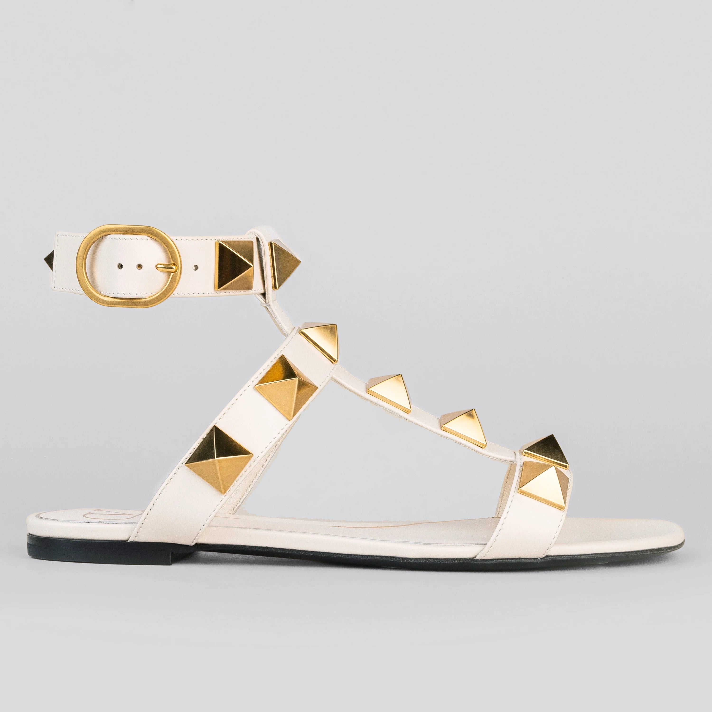 Sandalias Blancas Valentino Antique Brass