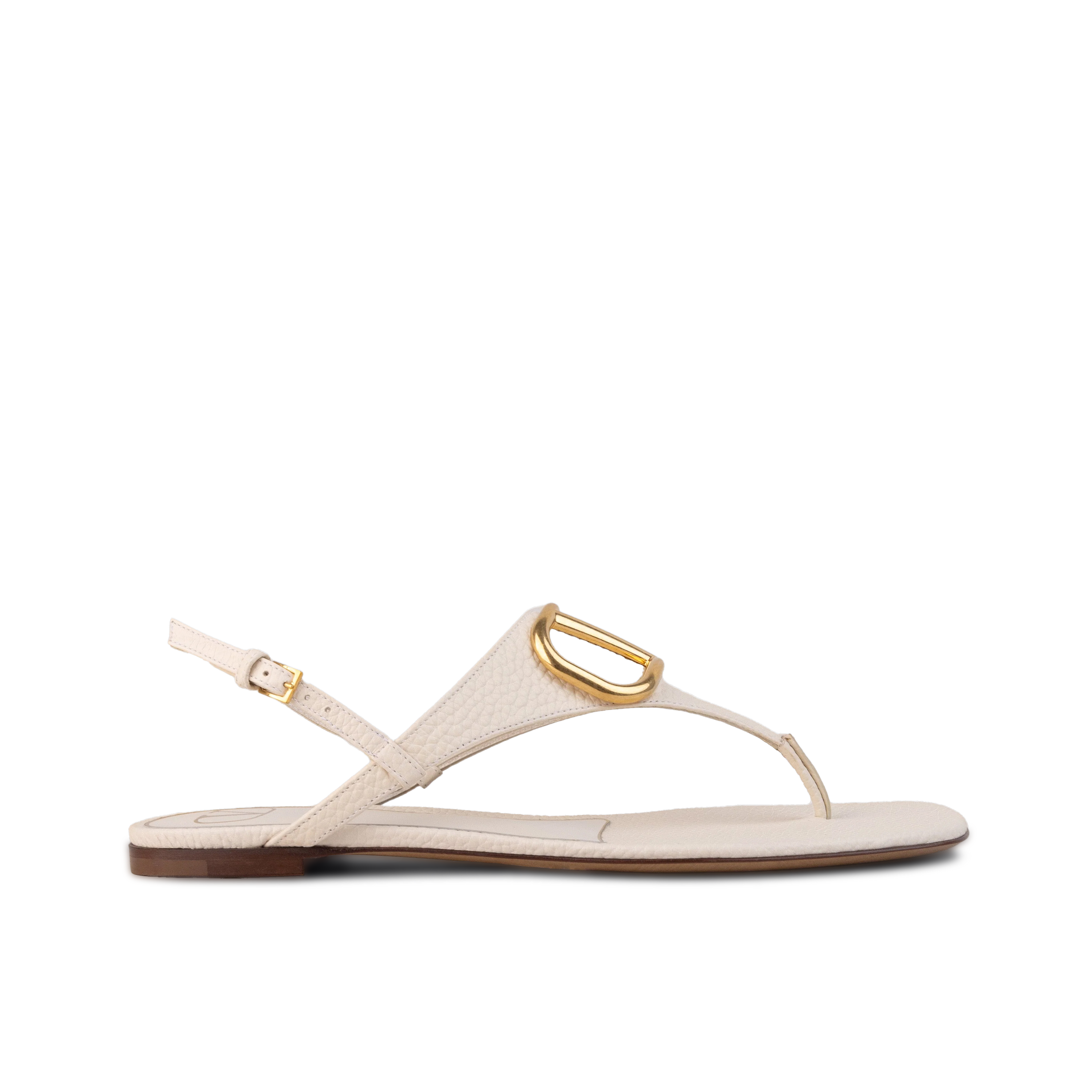 Sandalias Blancas Valentino Gold Vlogo
