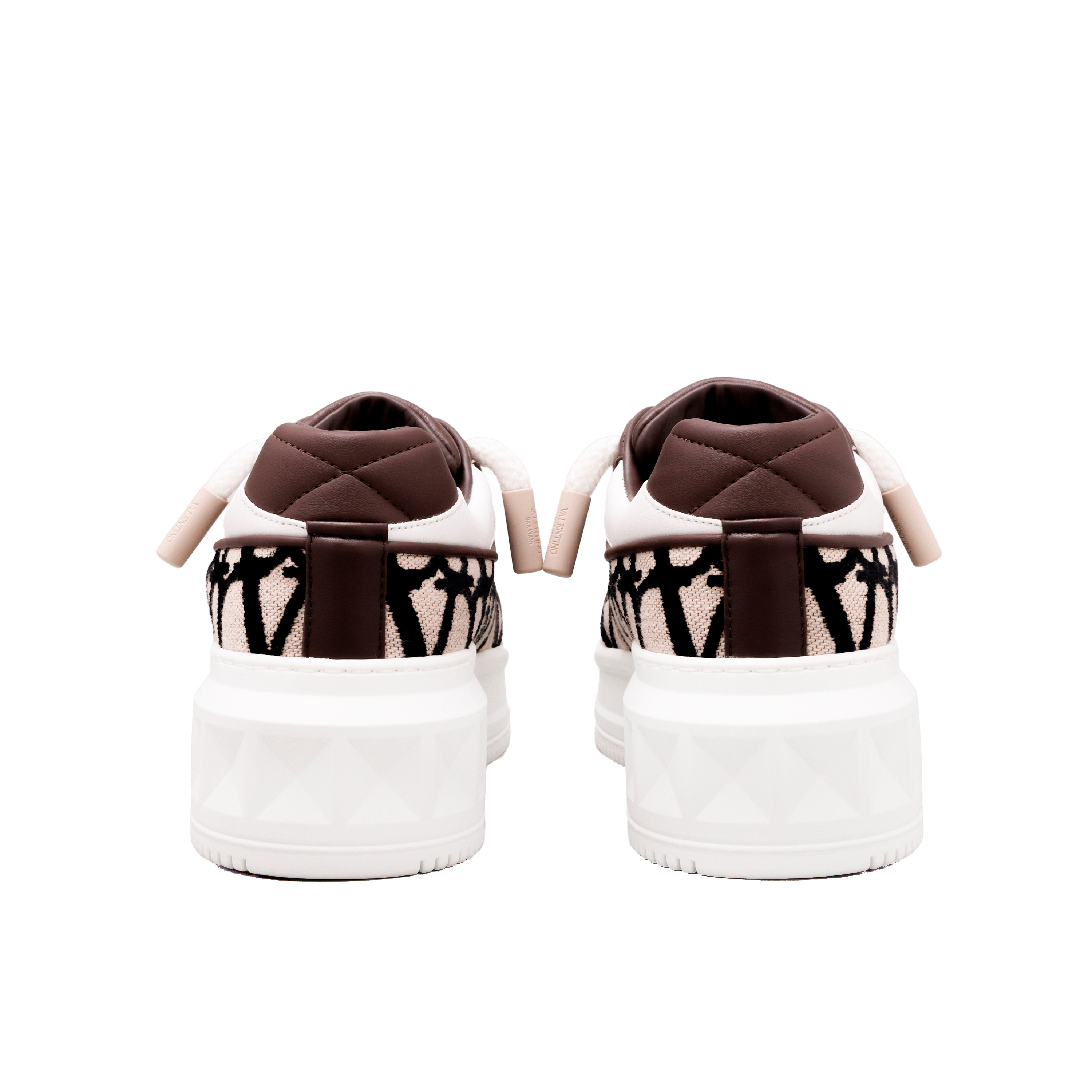 Sneakers Beige Café Valentino One Stud V Monogram