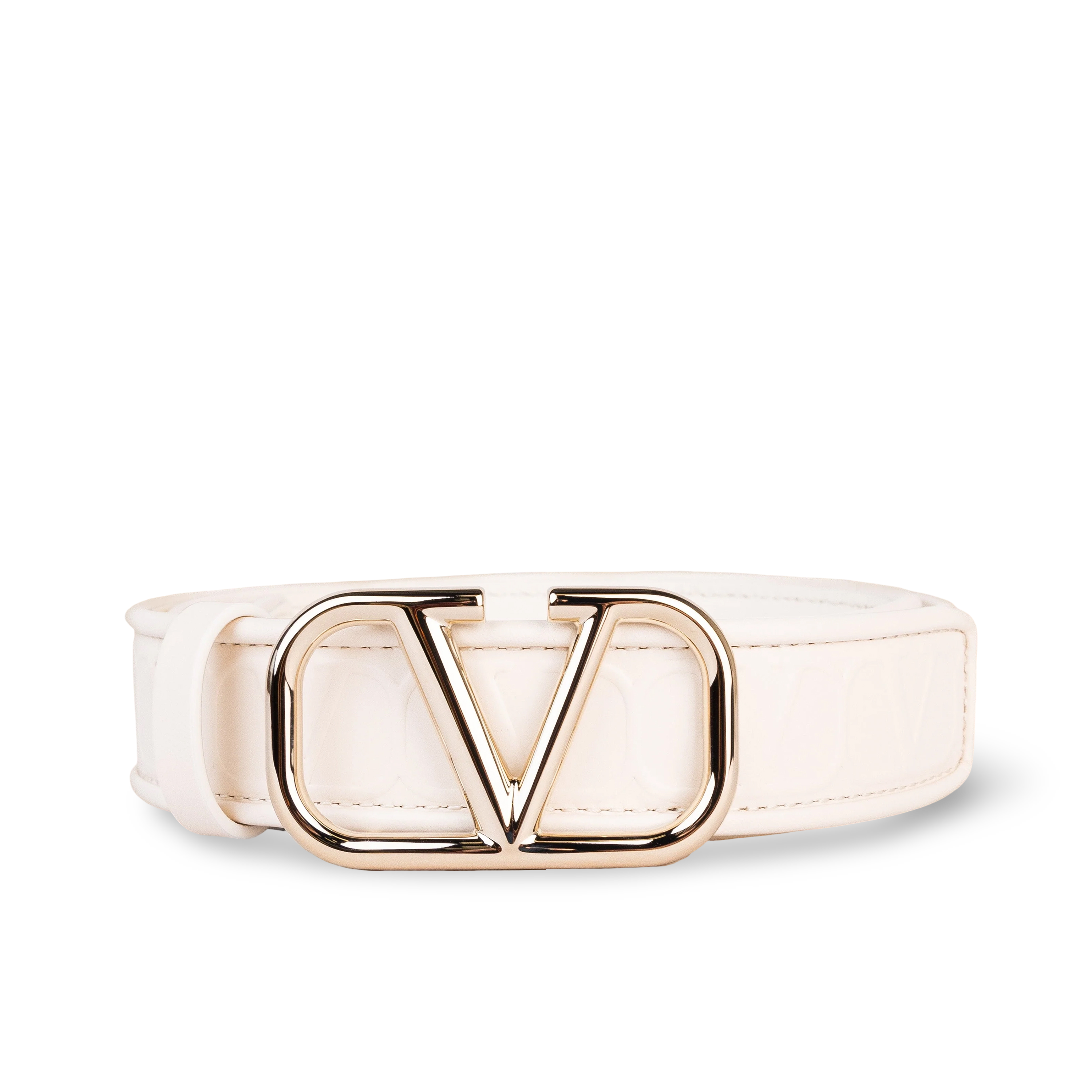 Cinturón Blanco Valentino Vlogo