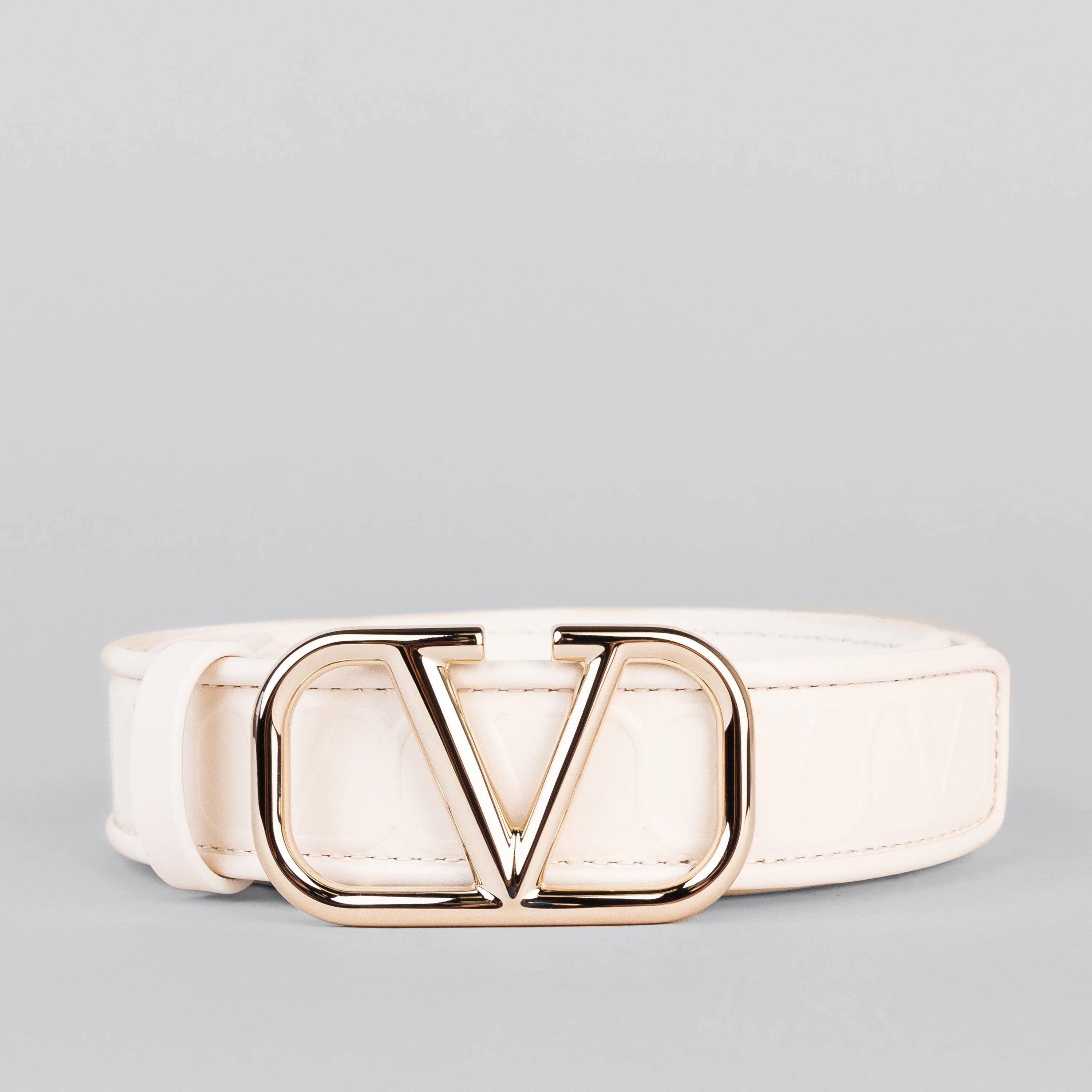 Cinturón Blanco Valentino Vlogo