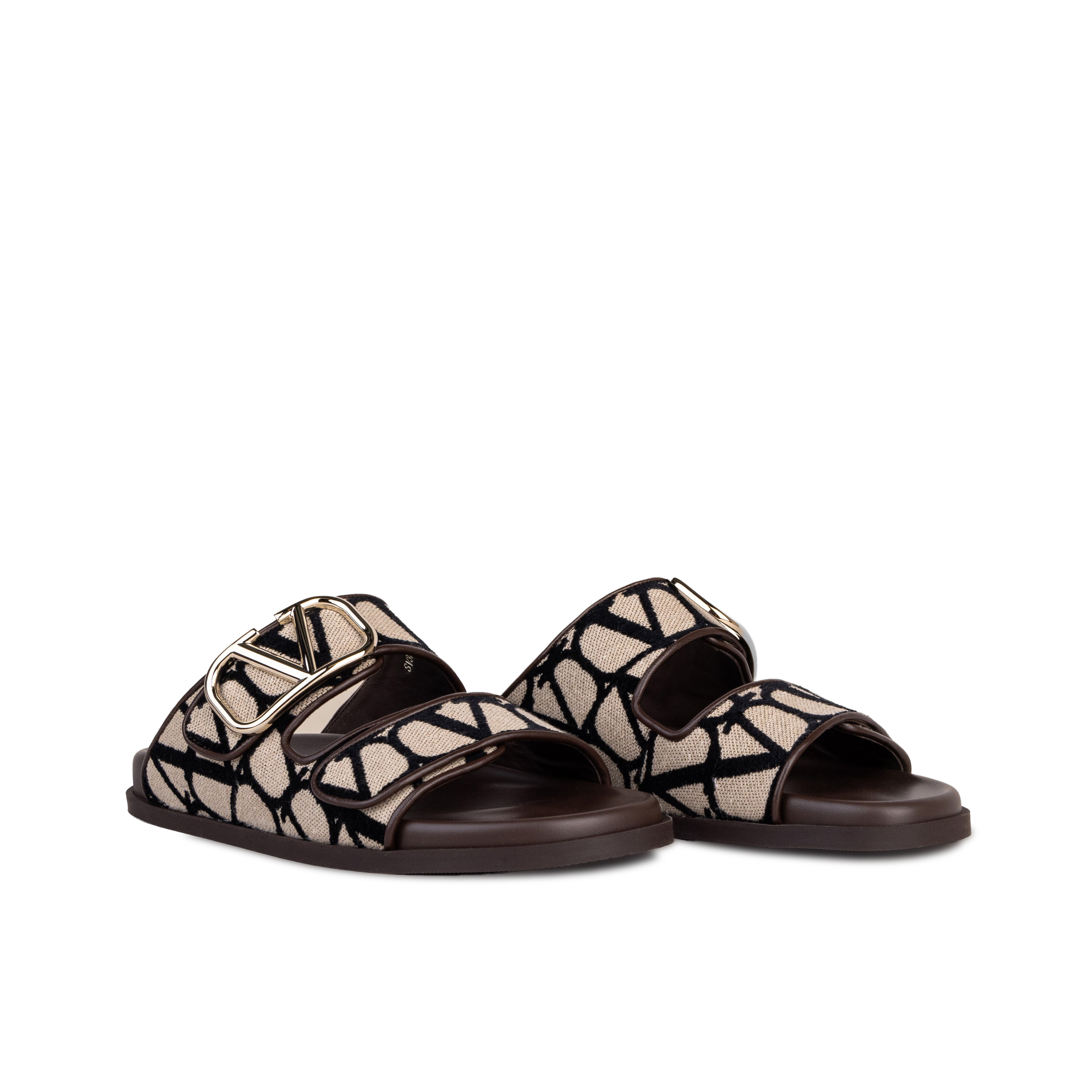 Sandalias Beige Valentino Café Toile