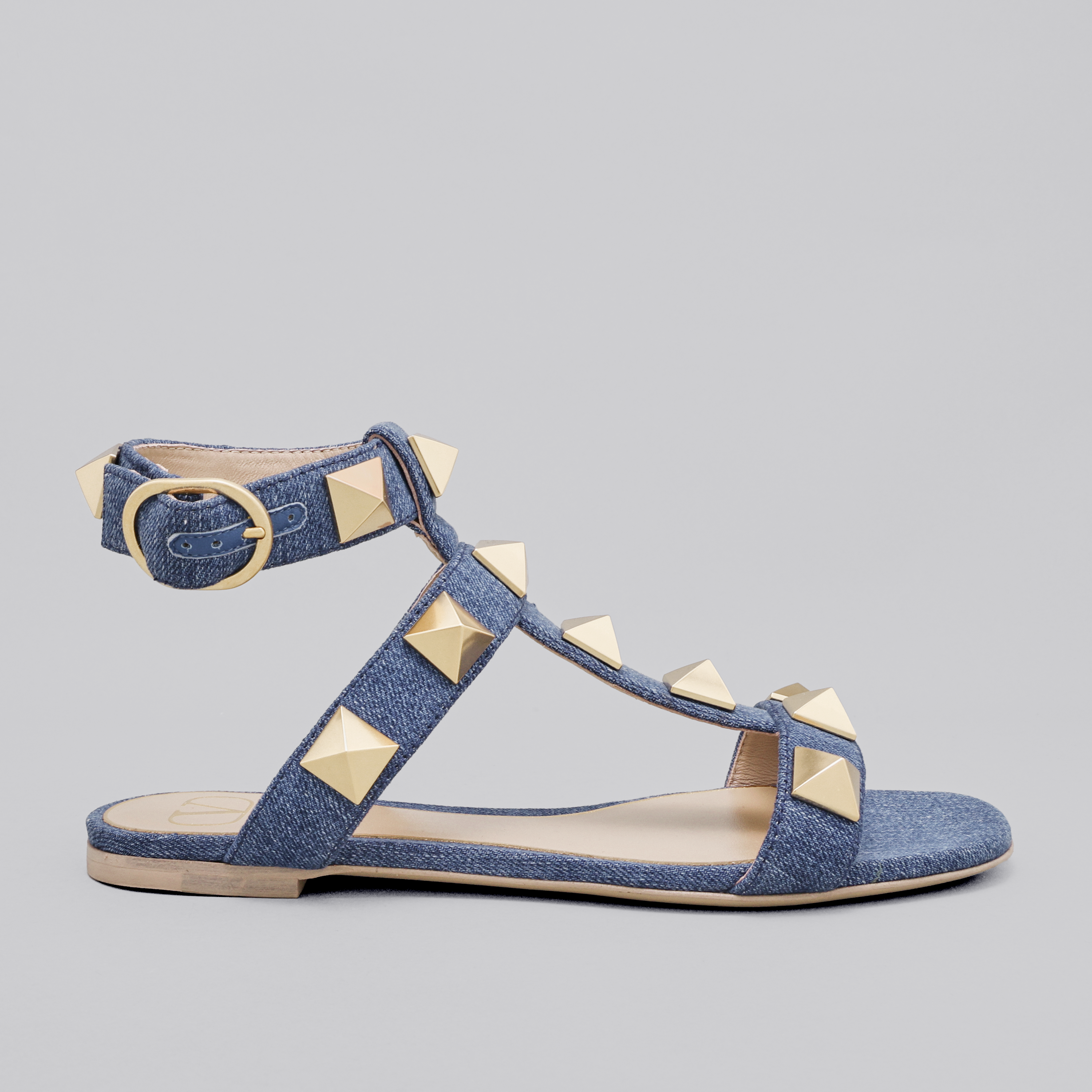 Sandalias Denim Valentino Roman Stud