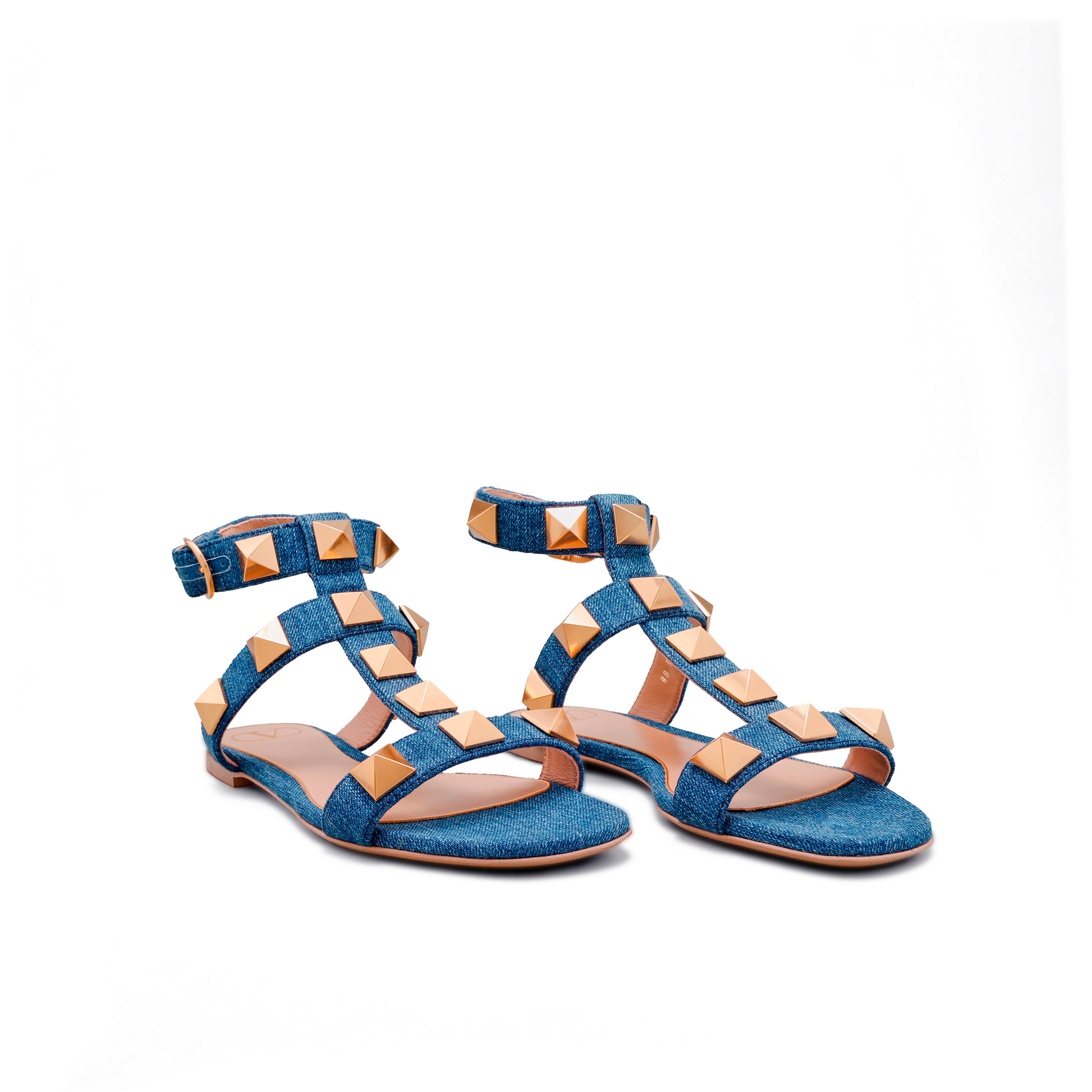 Sandalias Denim Valentino Roman Stud