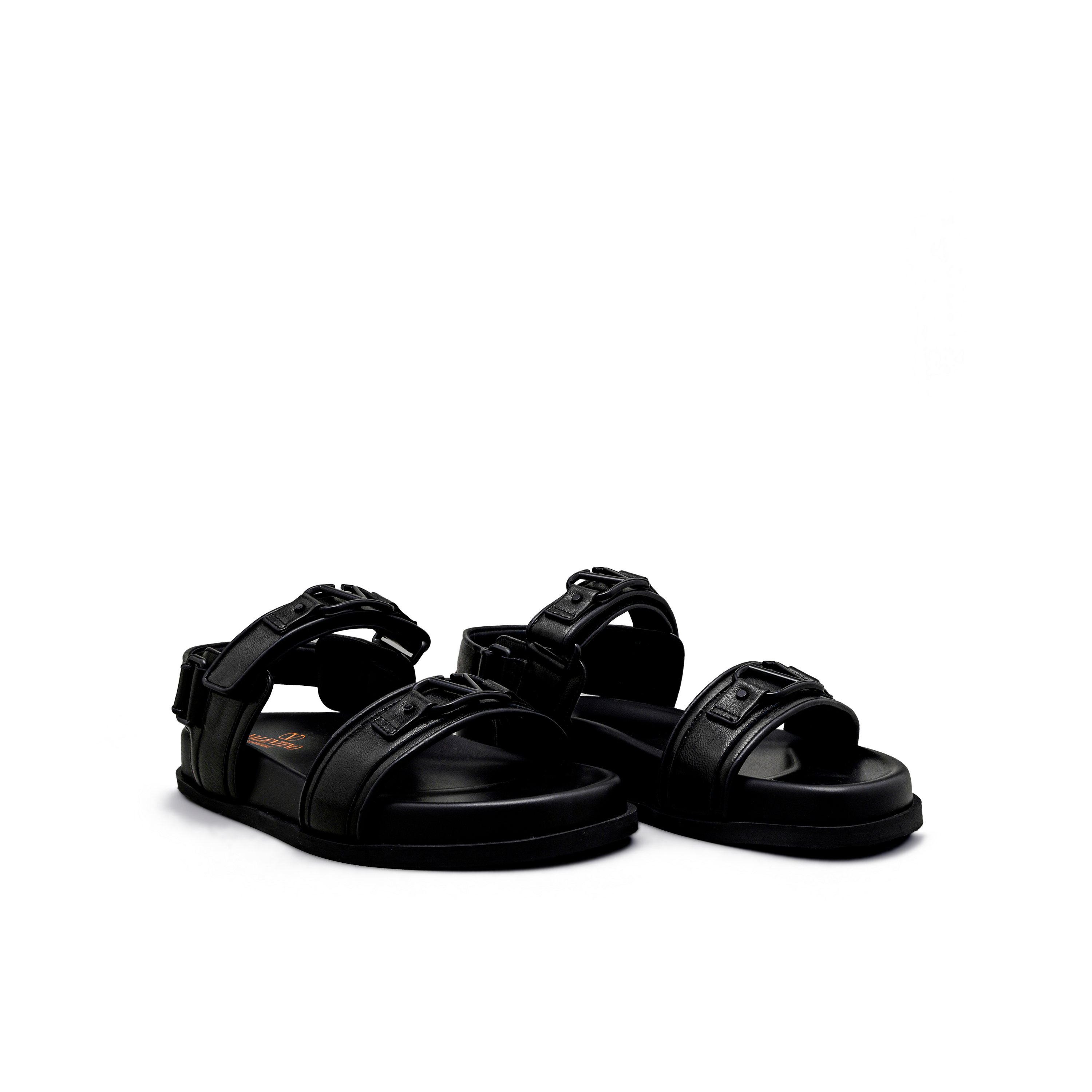 Sandalias Negro Valentino Vplaque