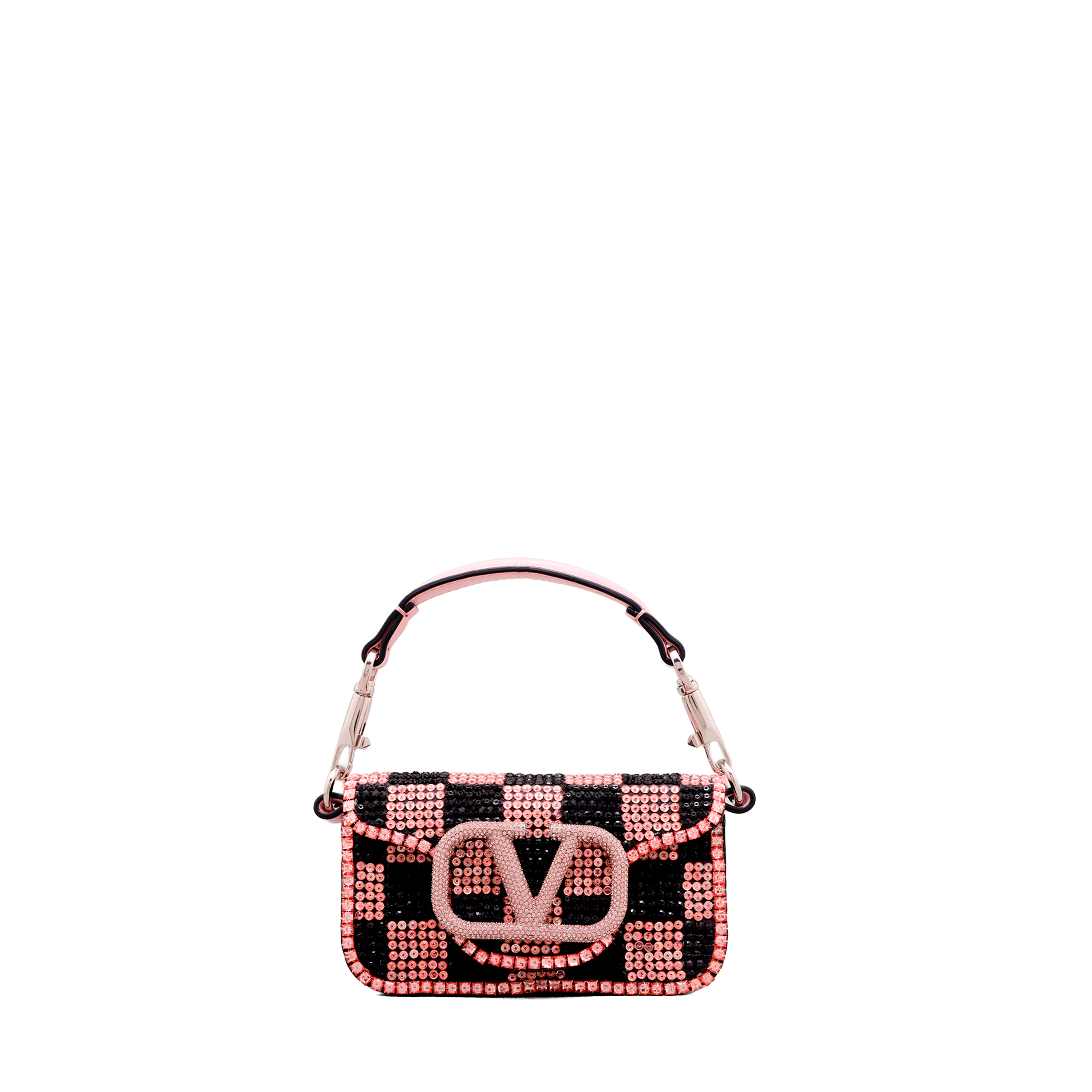 Cartera Rosada Valentino Crystal Rhinestones
