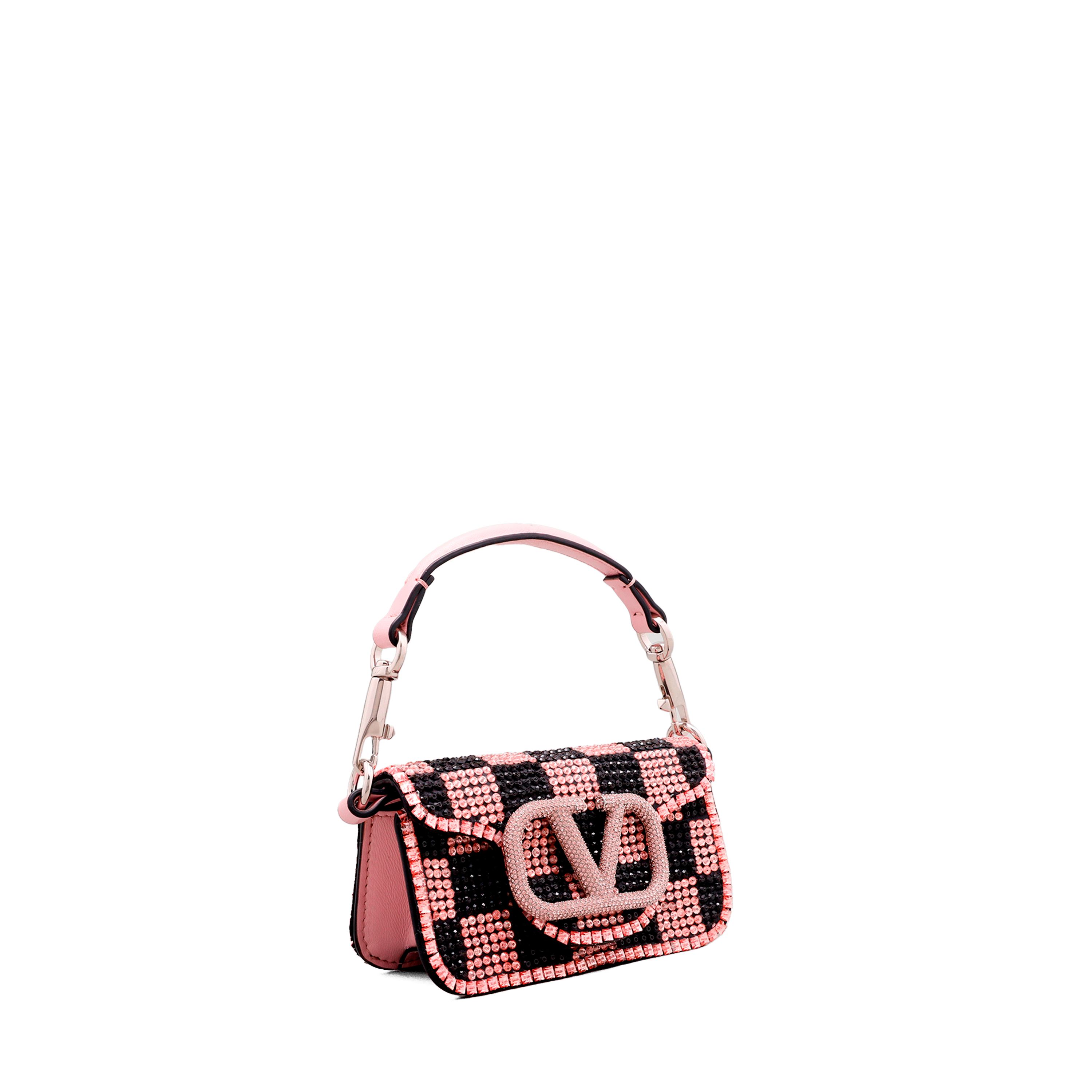 Cartera Rosada Valentino Crystal Rhinestones