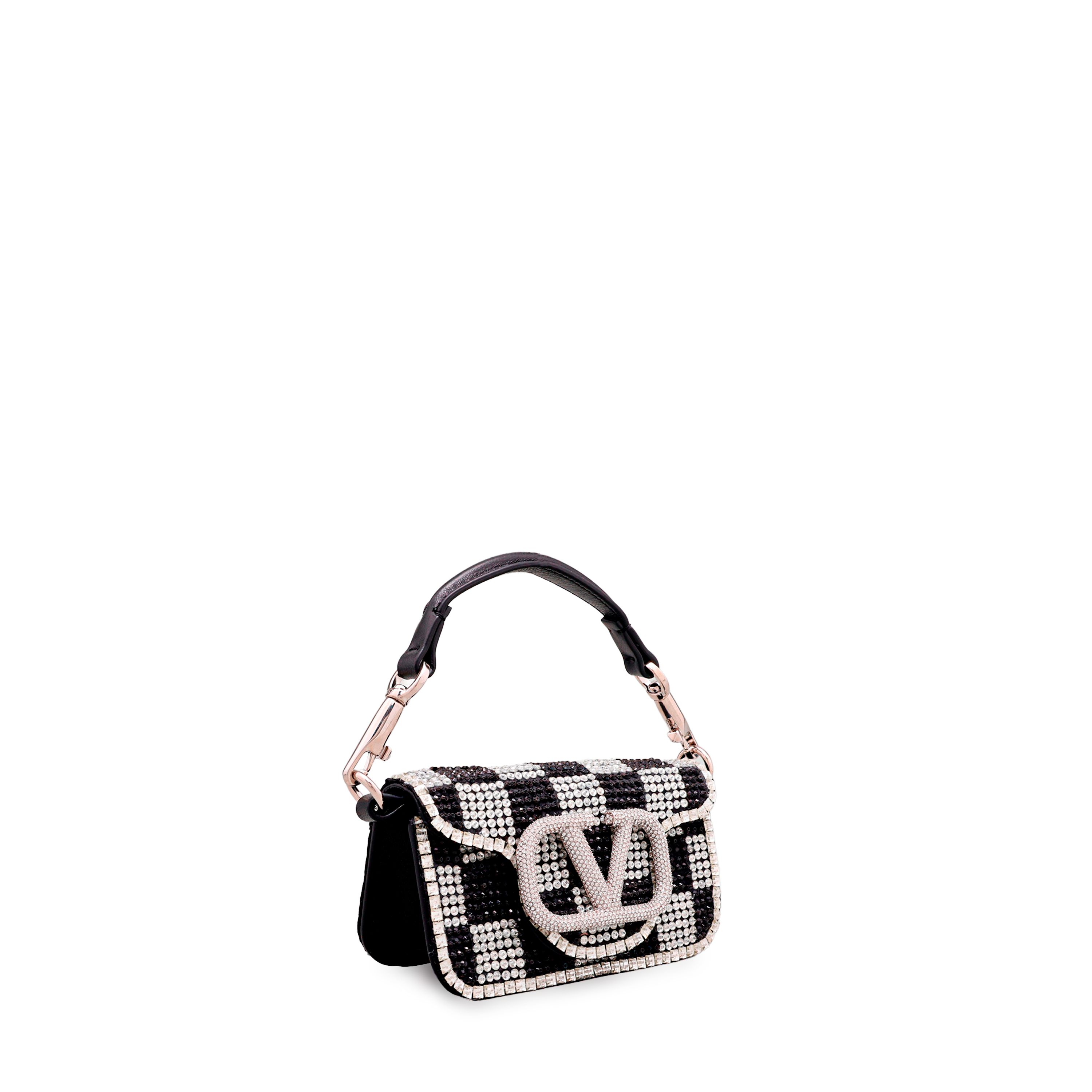 Cartera Negra Valentino Crystal Rhinestones
