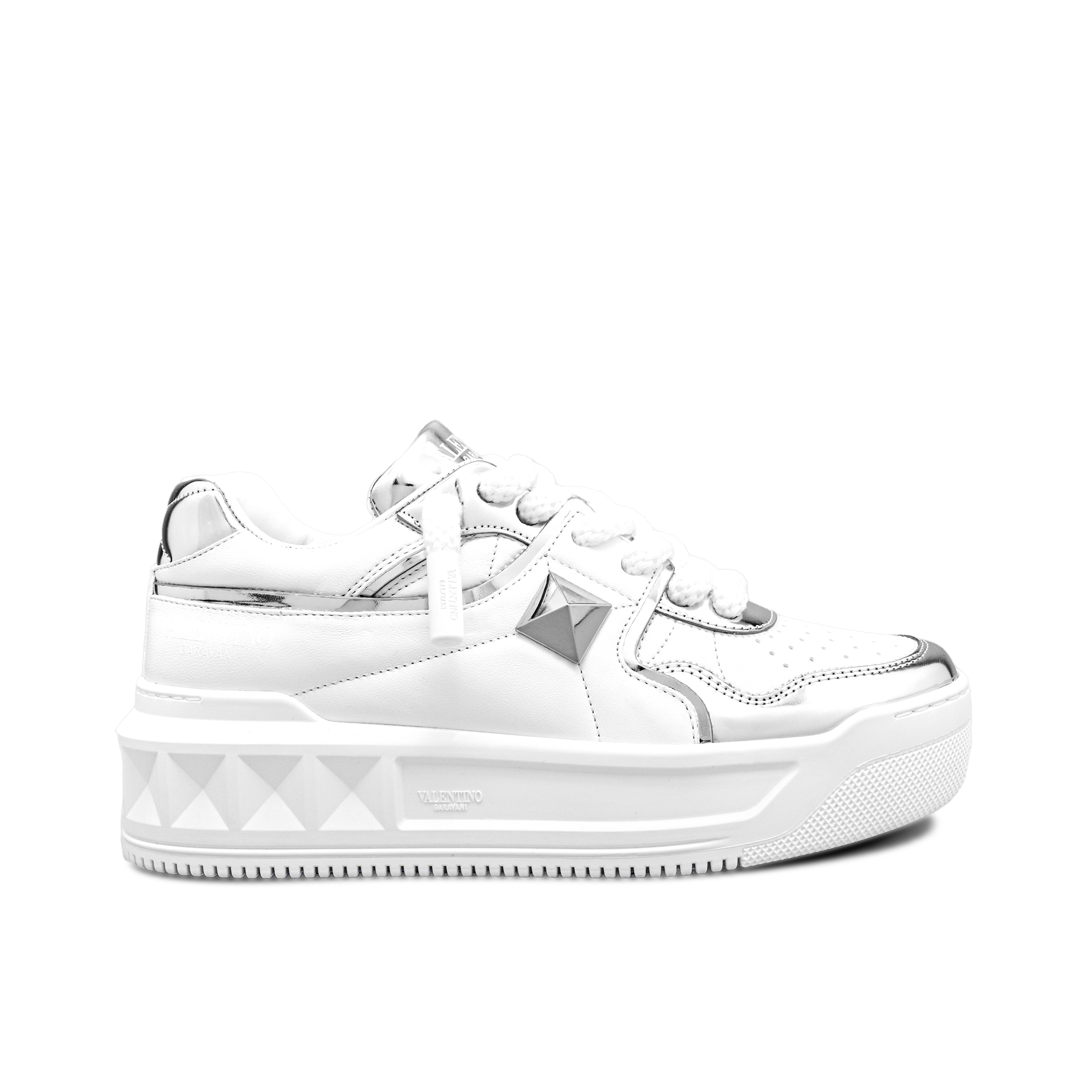 Sneakers Blancos Plateado Valentino One Roman Stud