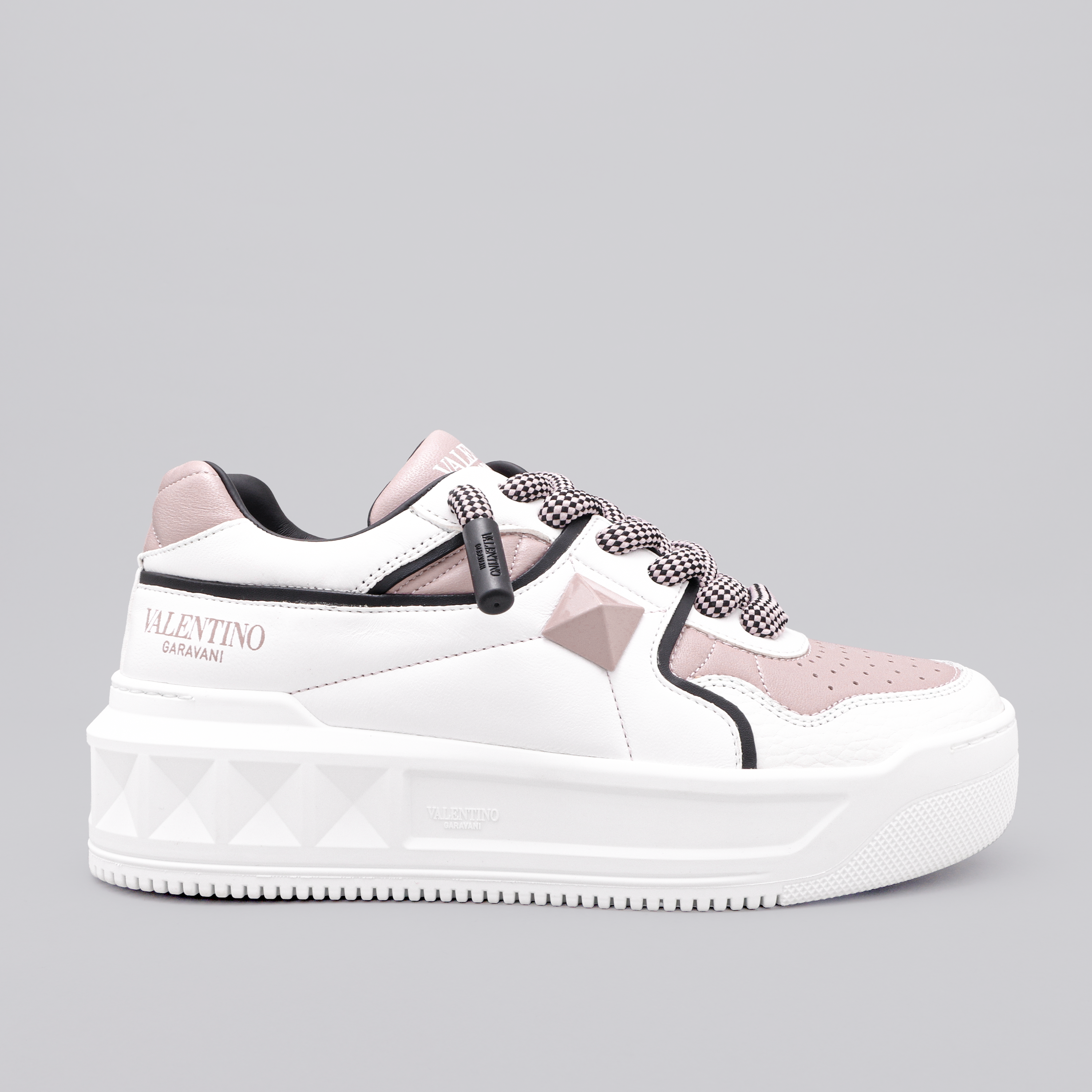 Sneakers Blancos Rosado Valentino One Stud