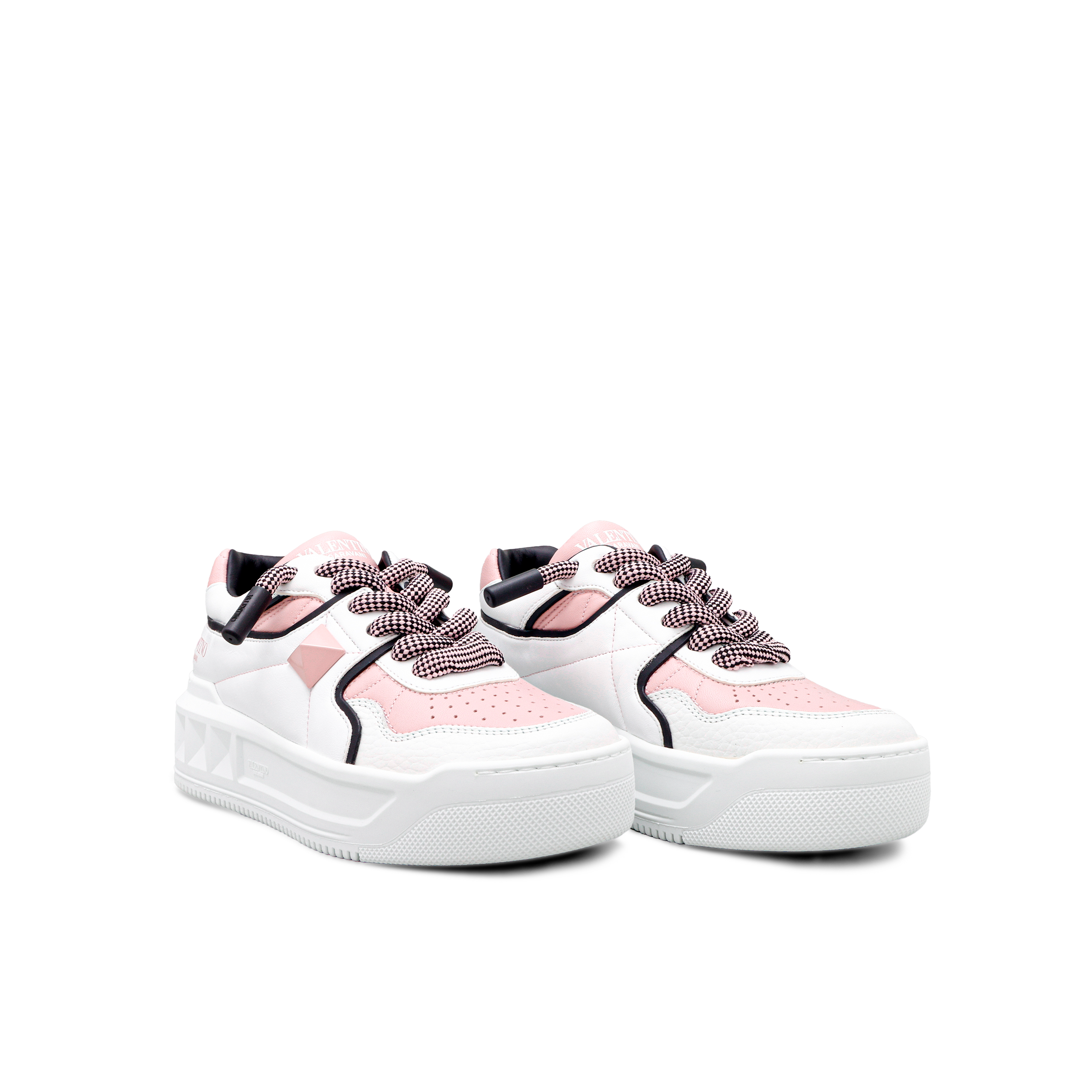 Sneakers Blancos Rosado Valentino One Stud