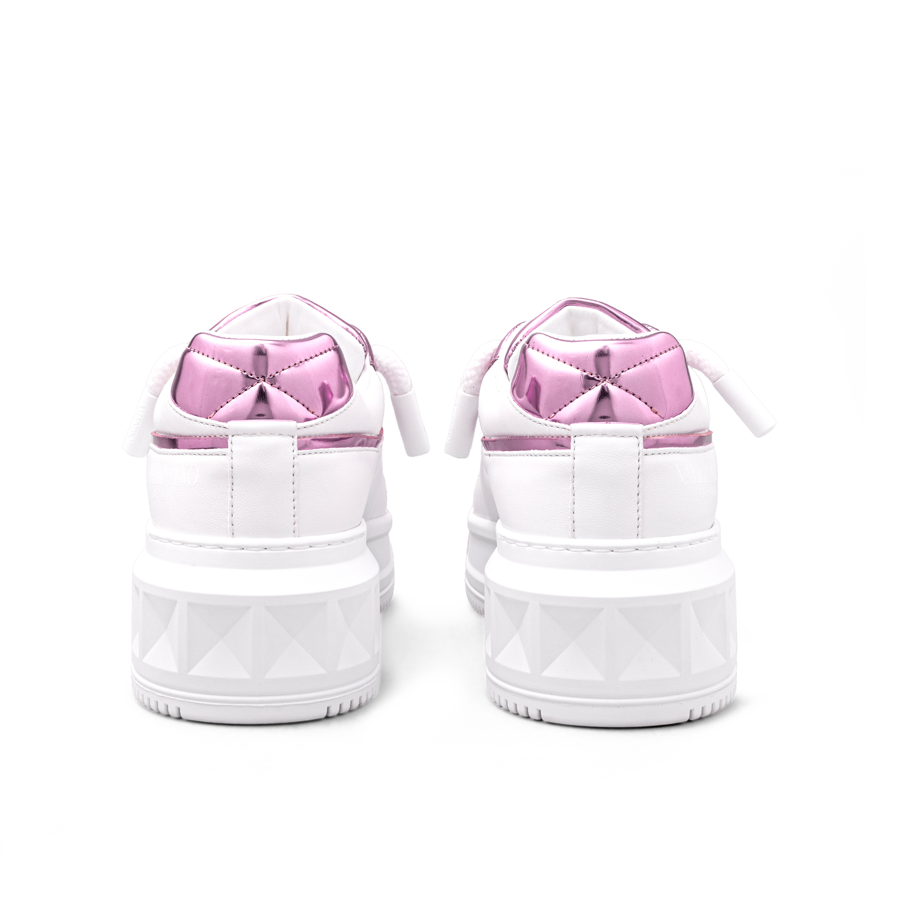 Sneakers Blancos Rosado Valentino Rosado One Roman Stud