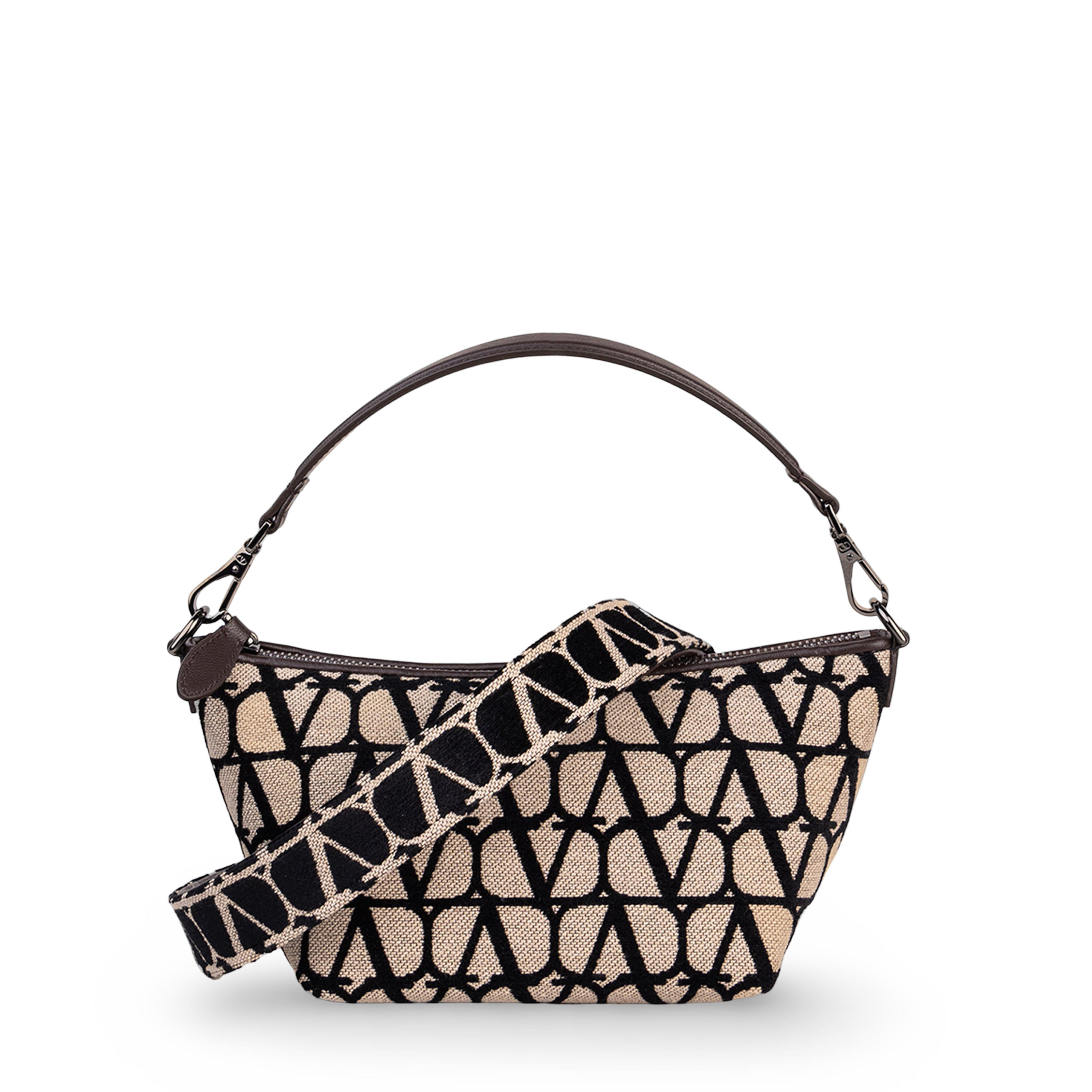Bolso Beige Negro Valentino Iconographe Toile