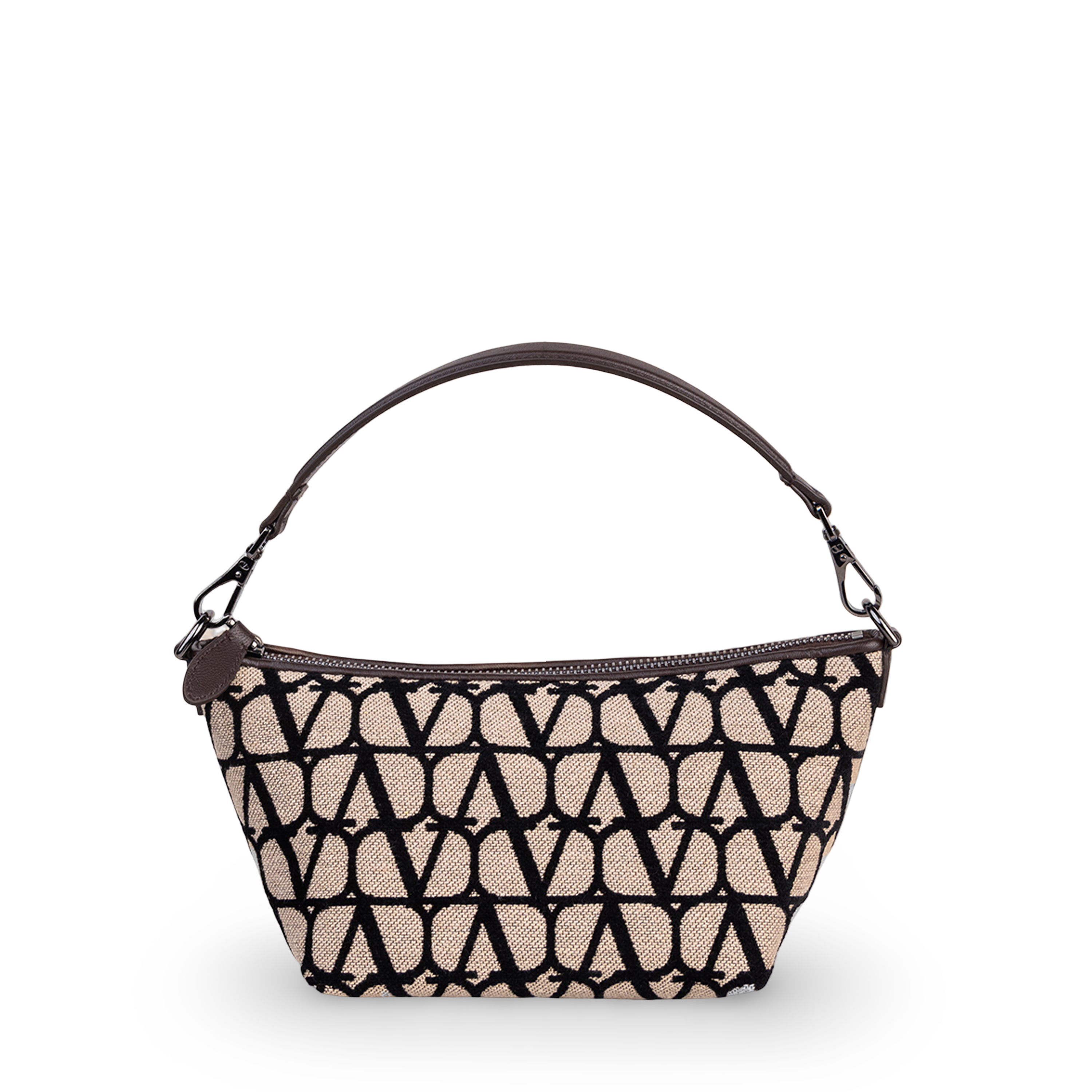 Bolso Beige Negro Valentino Iconographe Toile