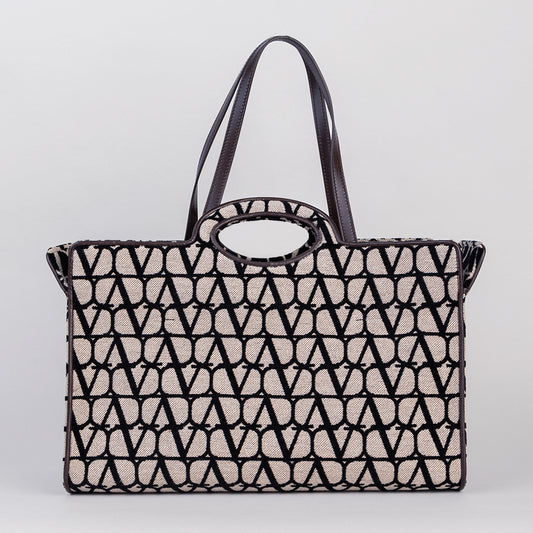 Cartera Beige Negro Valentino Iconographe