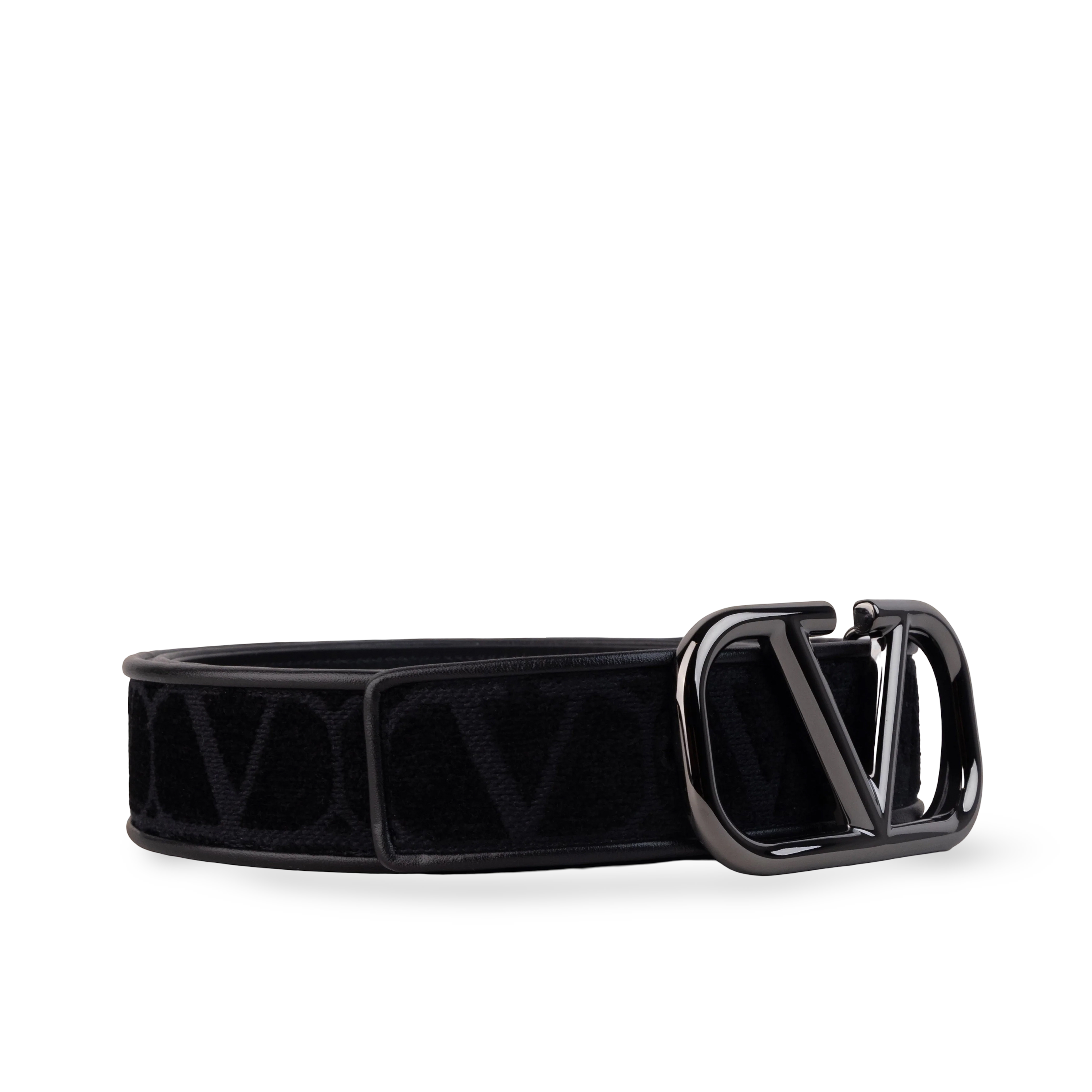 Cinturón Negro Valentino Vlogo Monogram