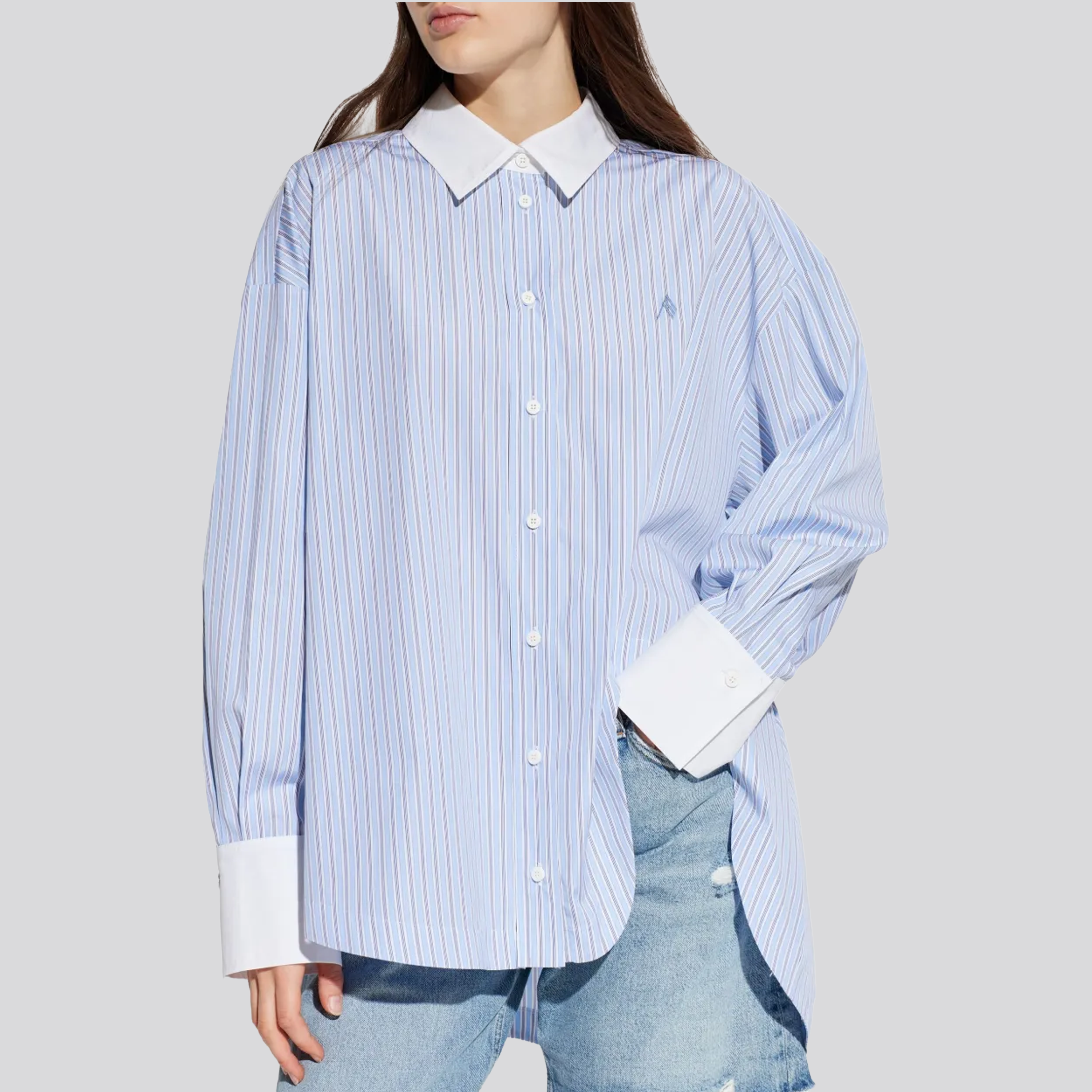 Camisa Celeste The Attico Stripes