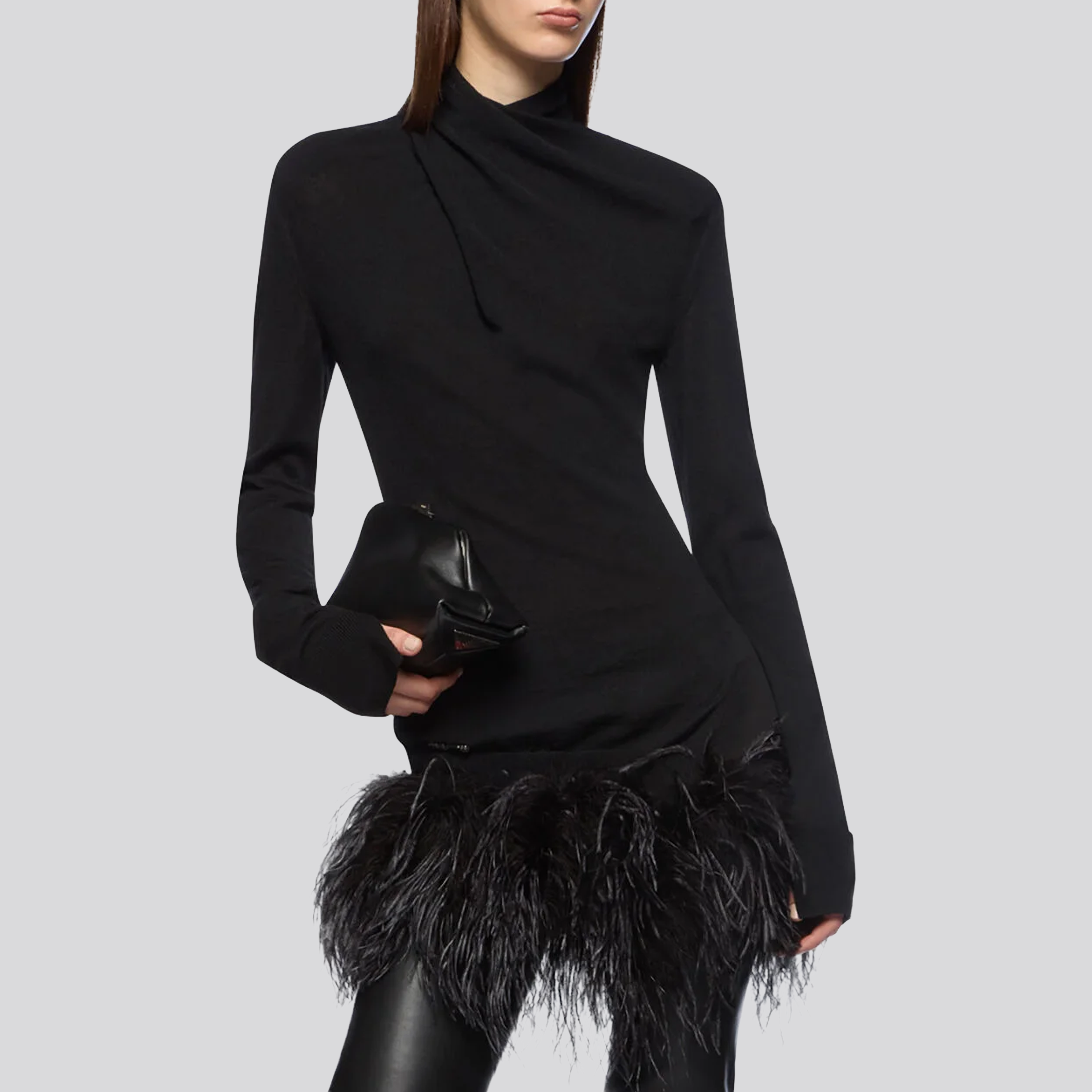 Top Negro The Attico Wool