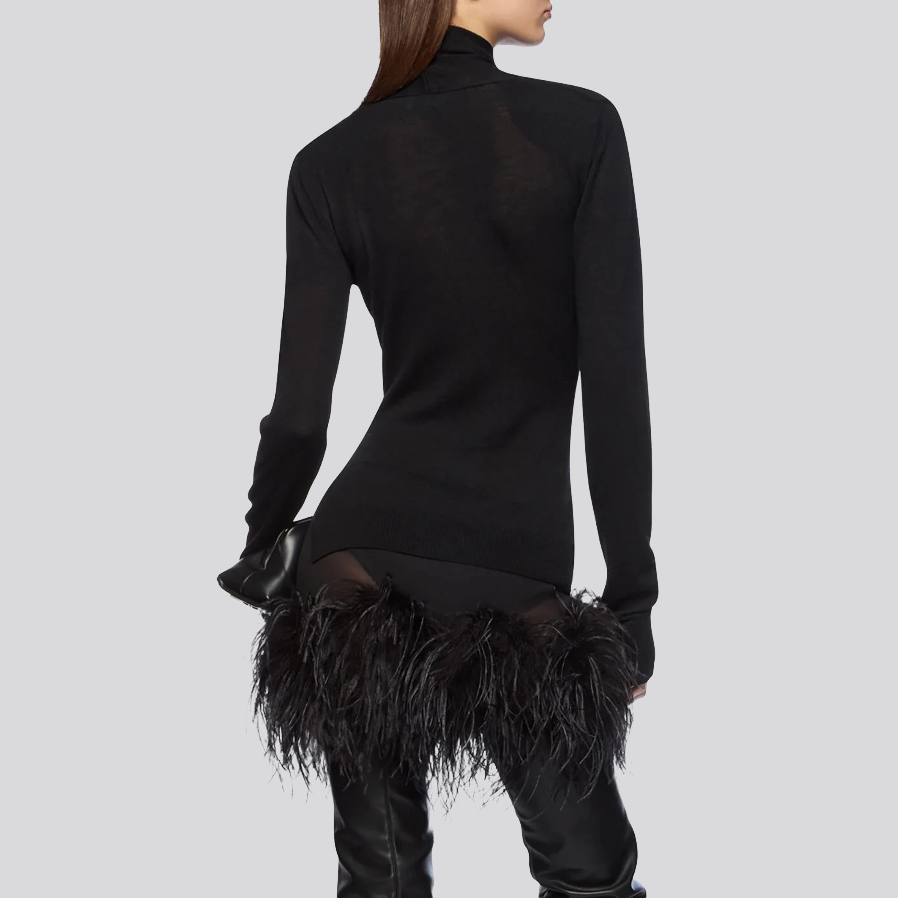Top Negro The Attico Wool