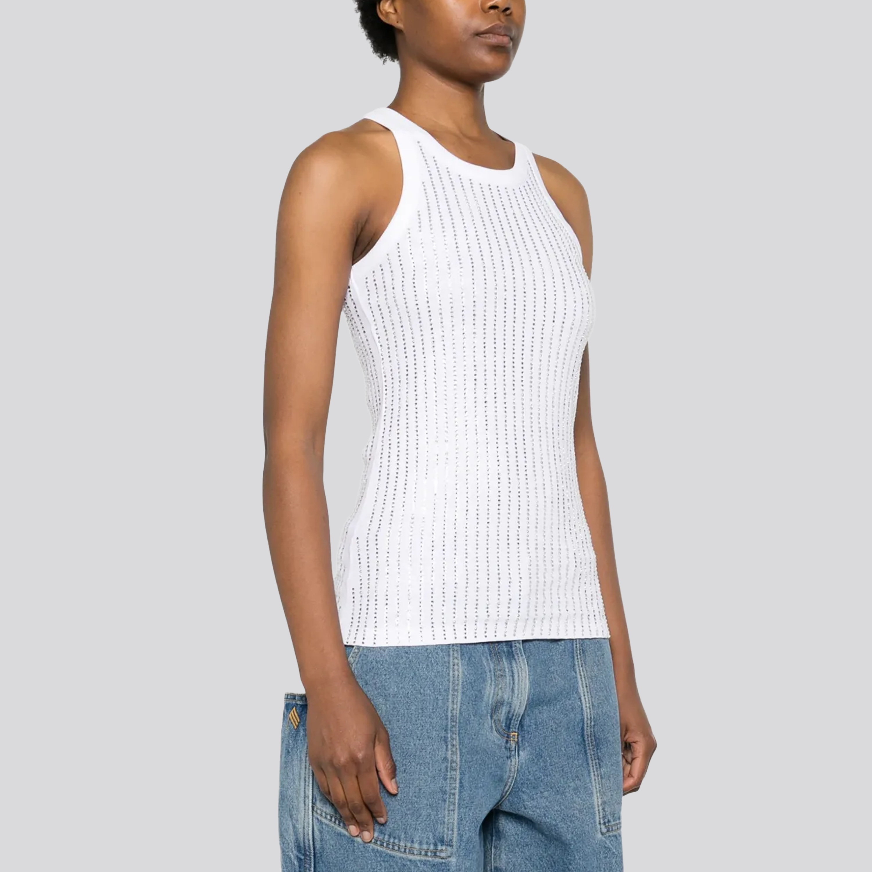 Top Blanco The Attico Crystals Thermostrass