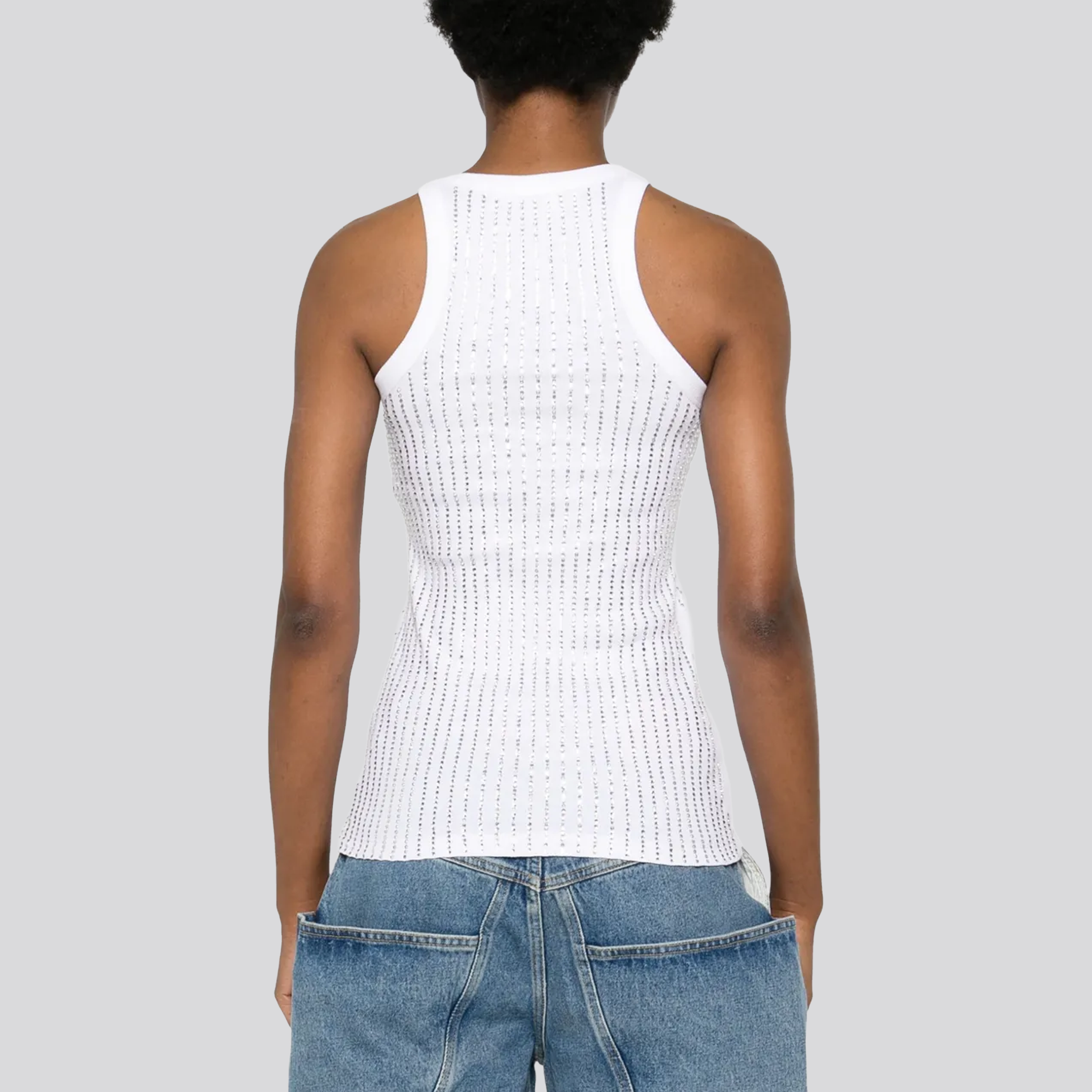 Top Blanco The Attico Crystals Thermostrass
