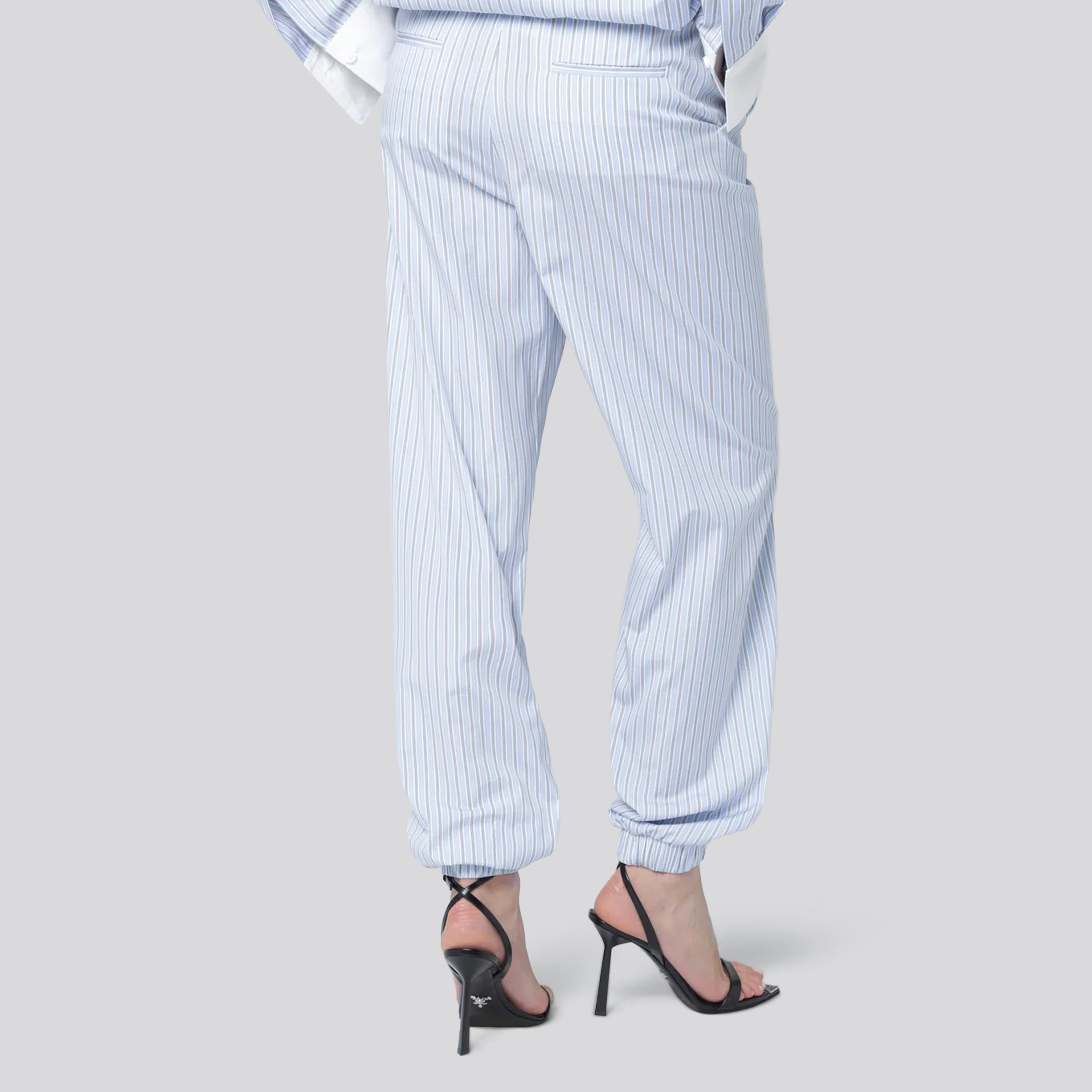 Pantalón Celeste The Attico Stripes