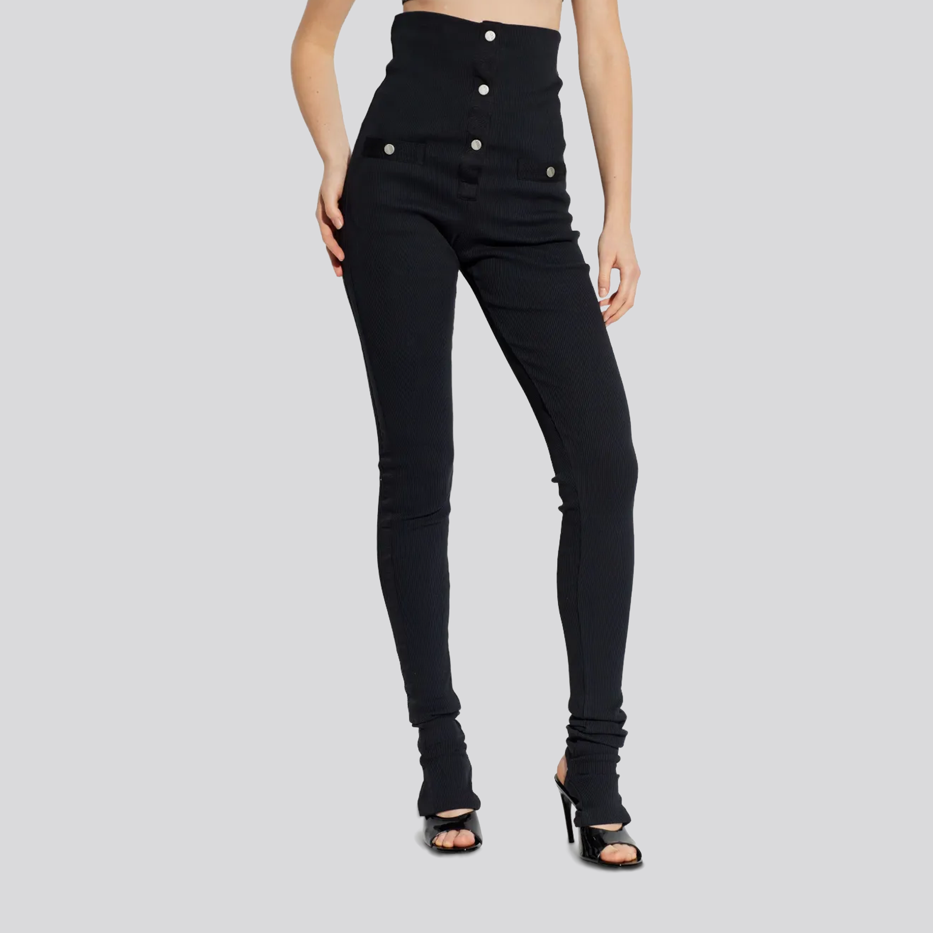 Legging Negro The Attico Rib