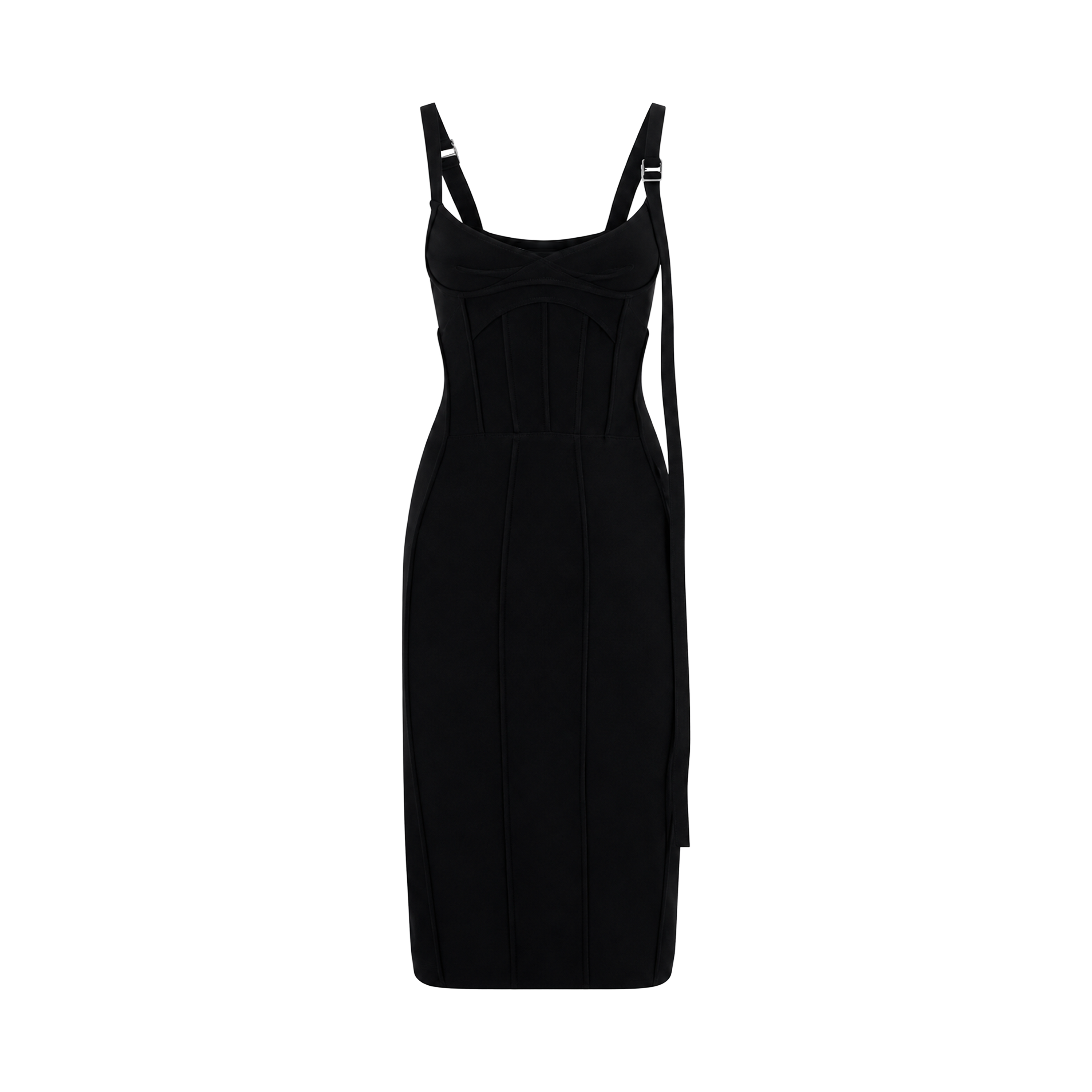 Vestido Negro The Attico Midi