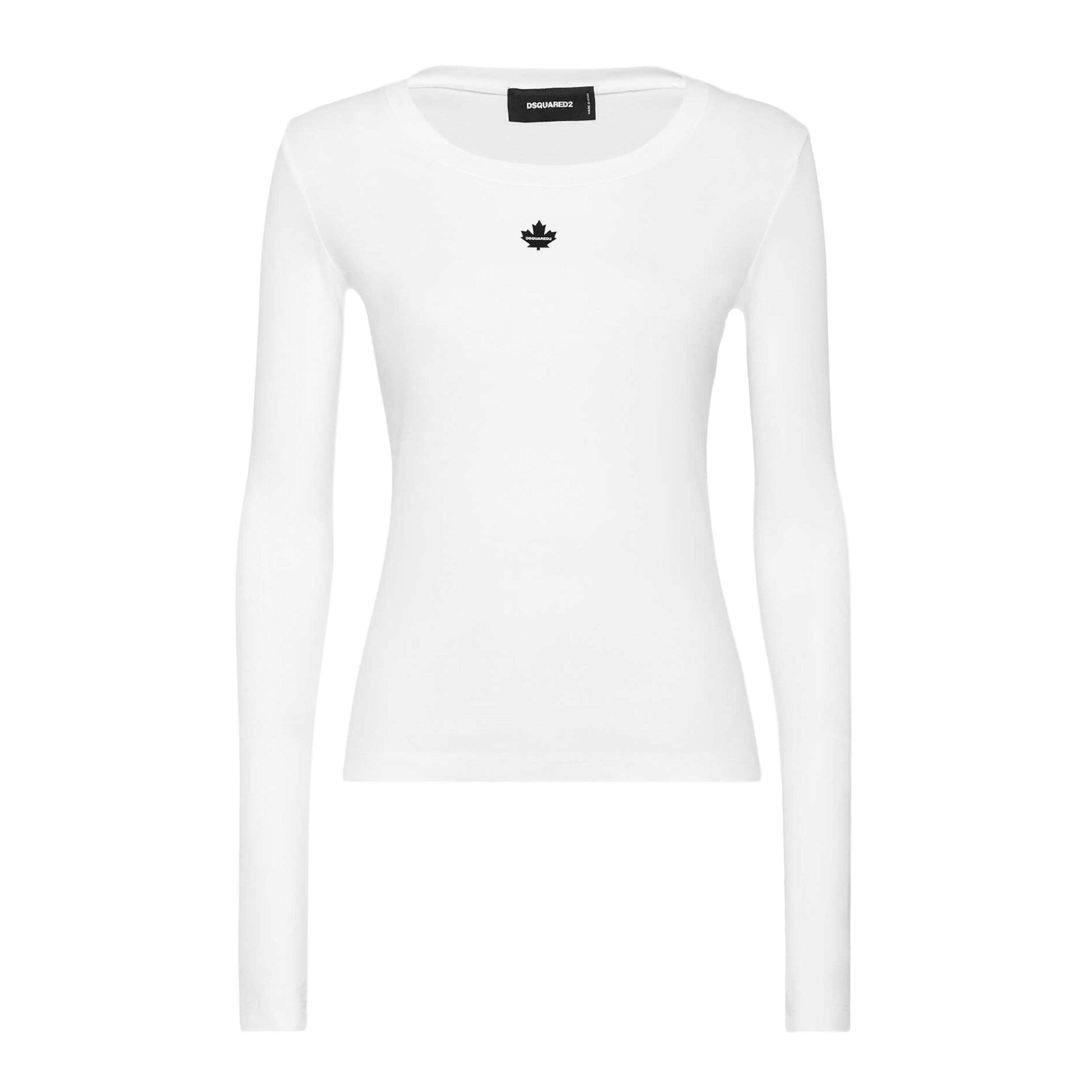 Top Blanco Dsquared2 Mini Leaf Long Sleeves