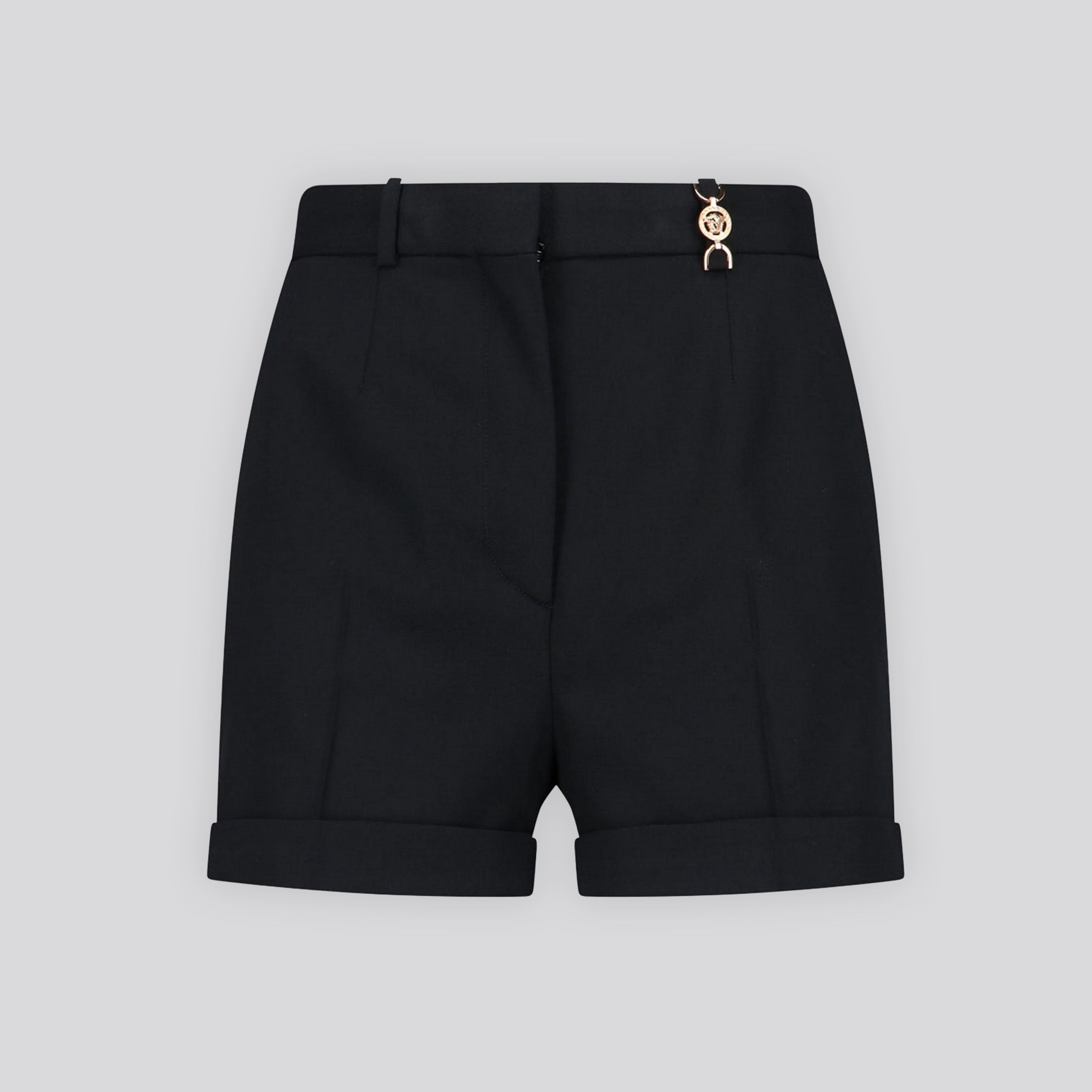 Shorts Negro Versace Plaque